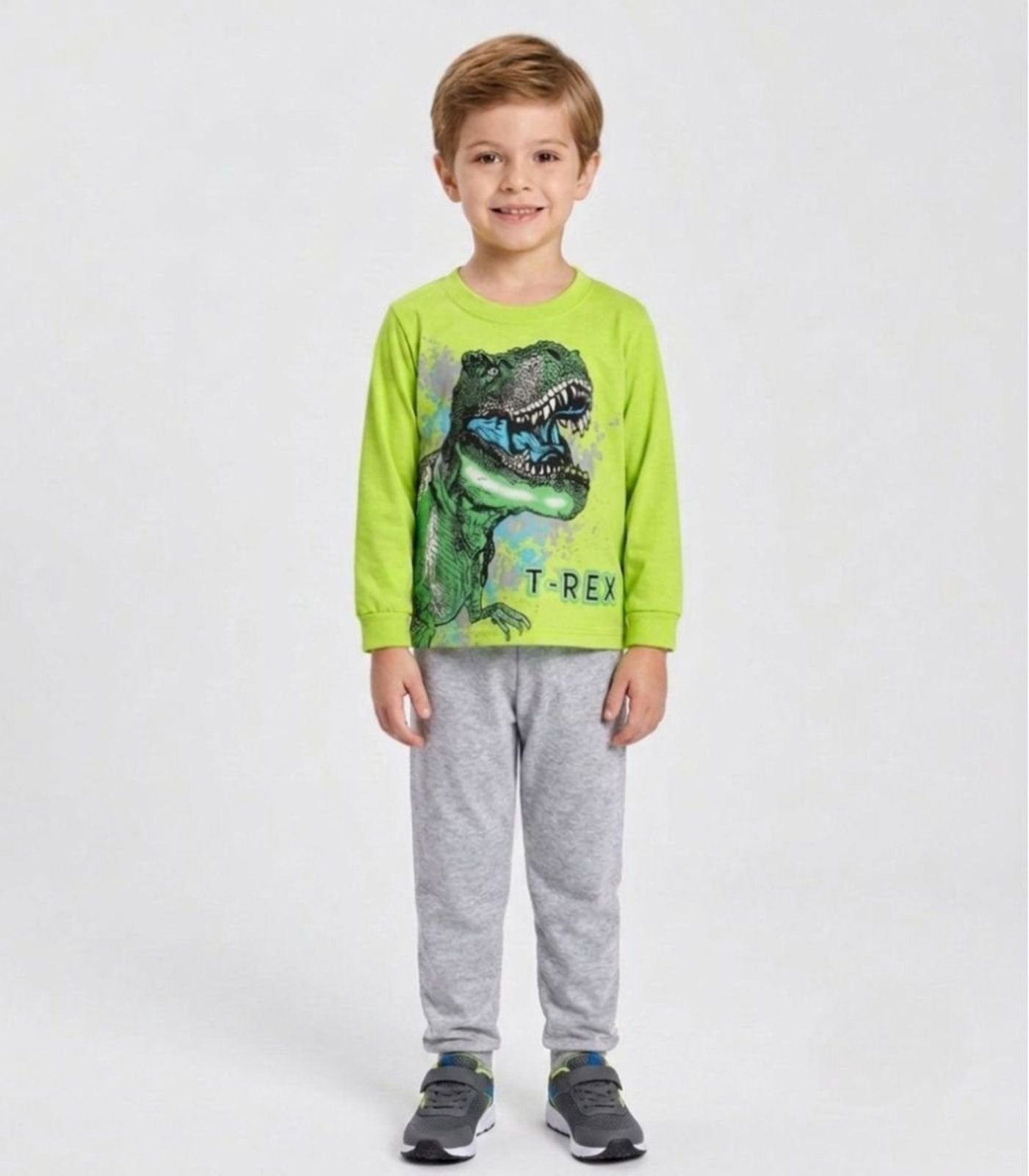 Infantil - Conjunto Menino Blusa Longa E Calça Kappes Verde