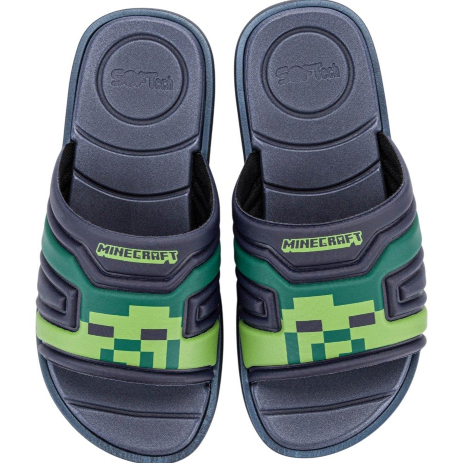 Infantil - Chinelo Slide Minecraft Soft Grendene 23556