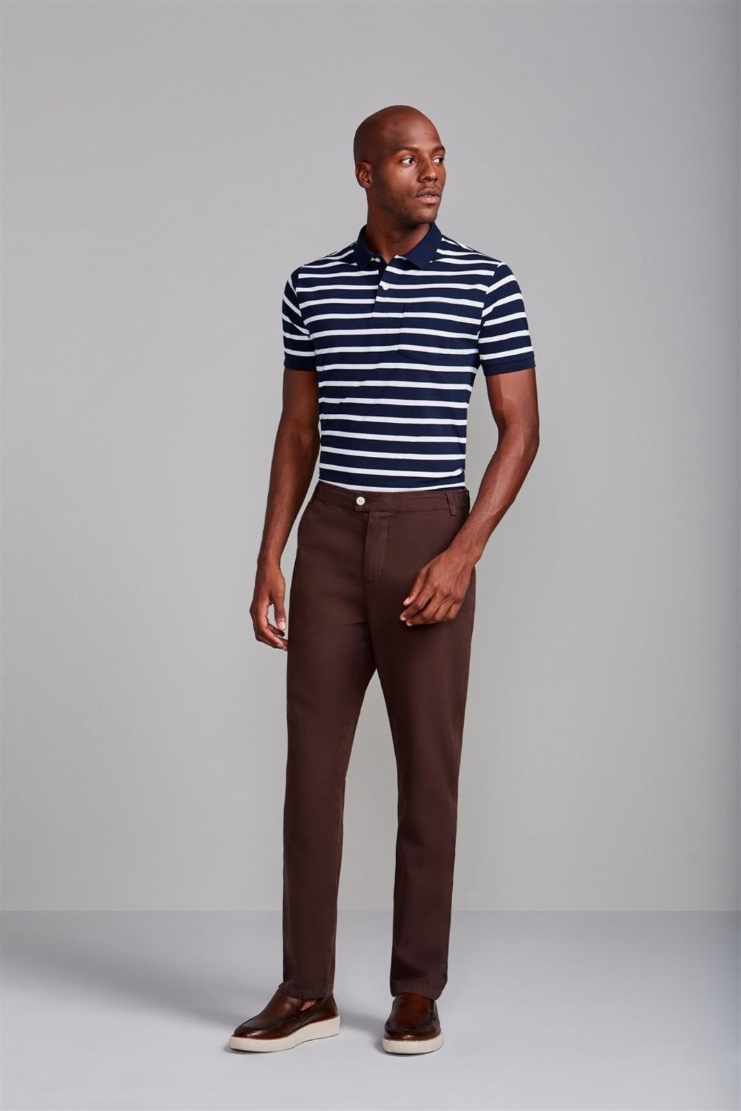 HIGHSTIL Calça Linen Blend Comfort – Marrom Café