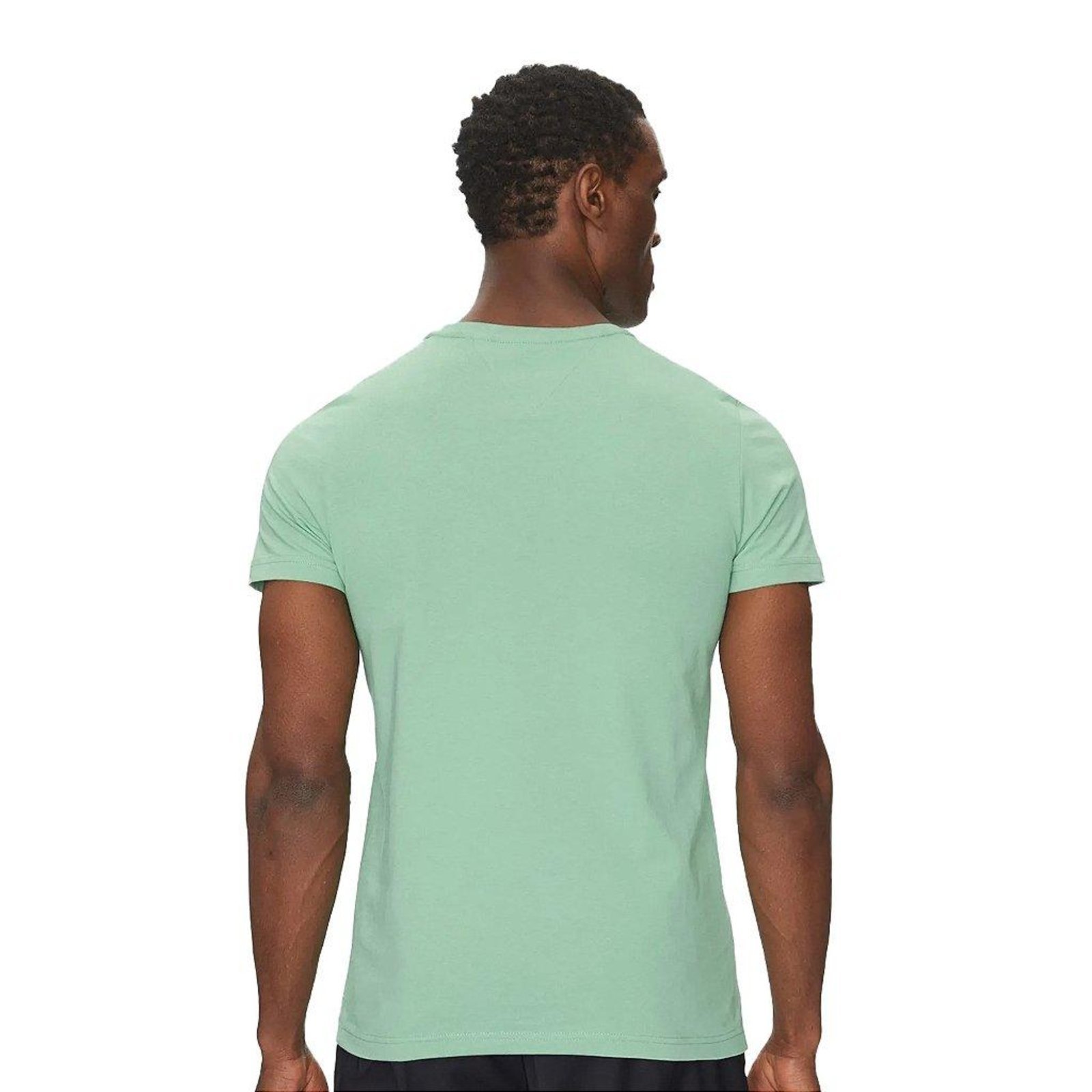 Vista 3 Camiseta Tommy Hilfiger Logo Tee Masculina Claro verde Tommy Hilfiger verde