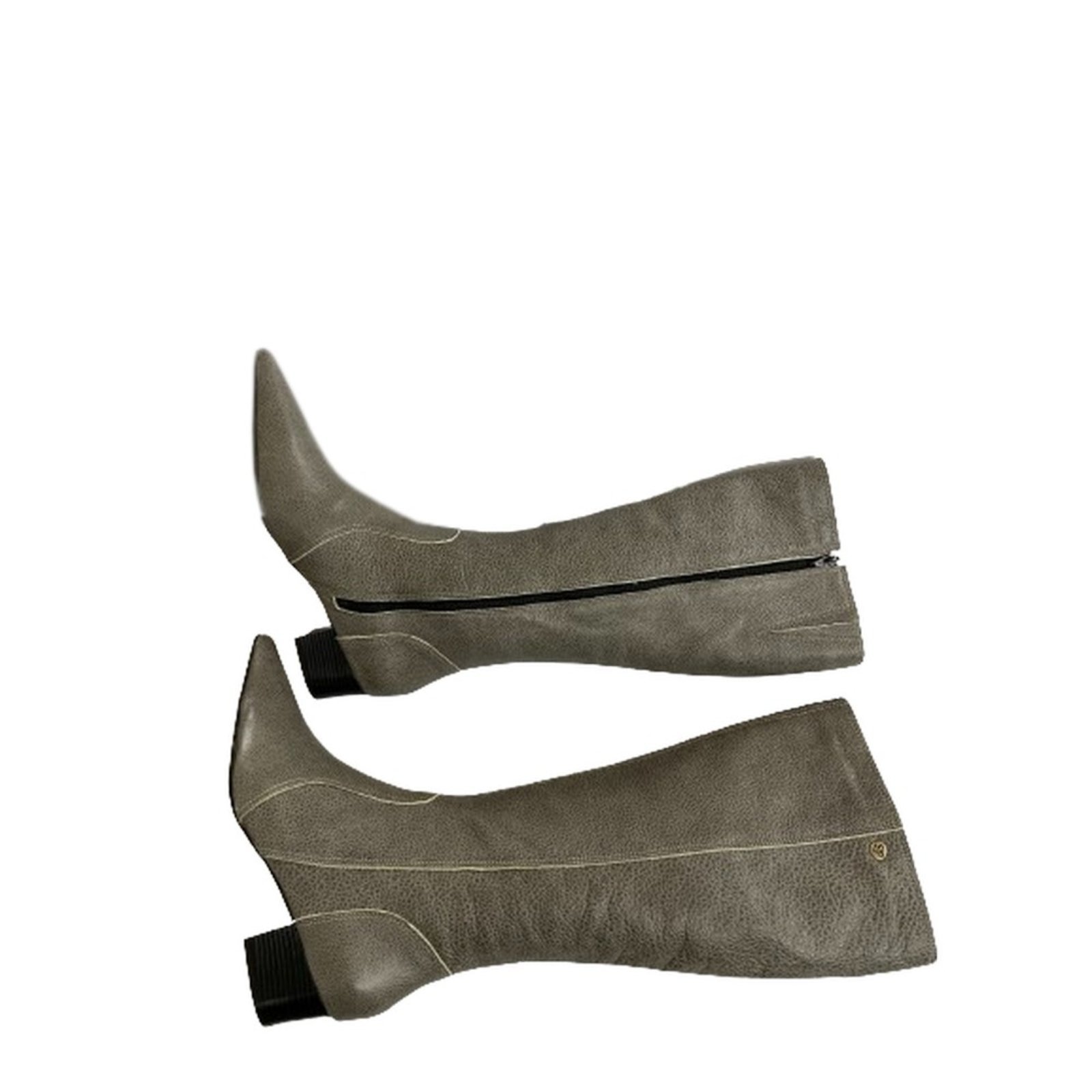 Vista 3 Bota Feminina Bico Fino Cano Longo Couro Salto 4 Cm Spinelli preto Spinelli preto