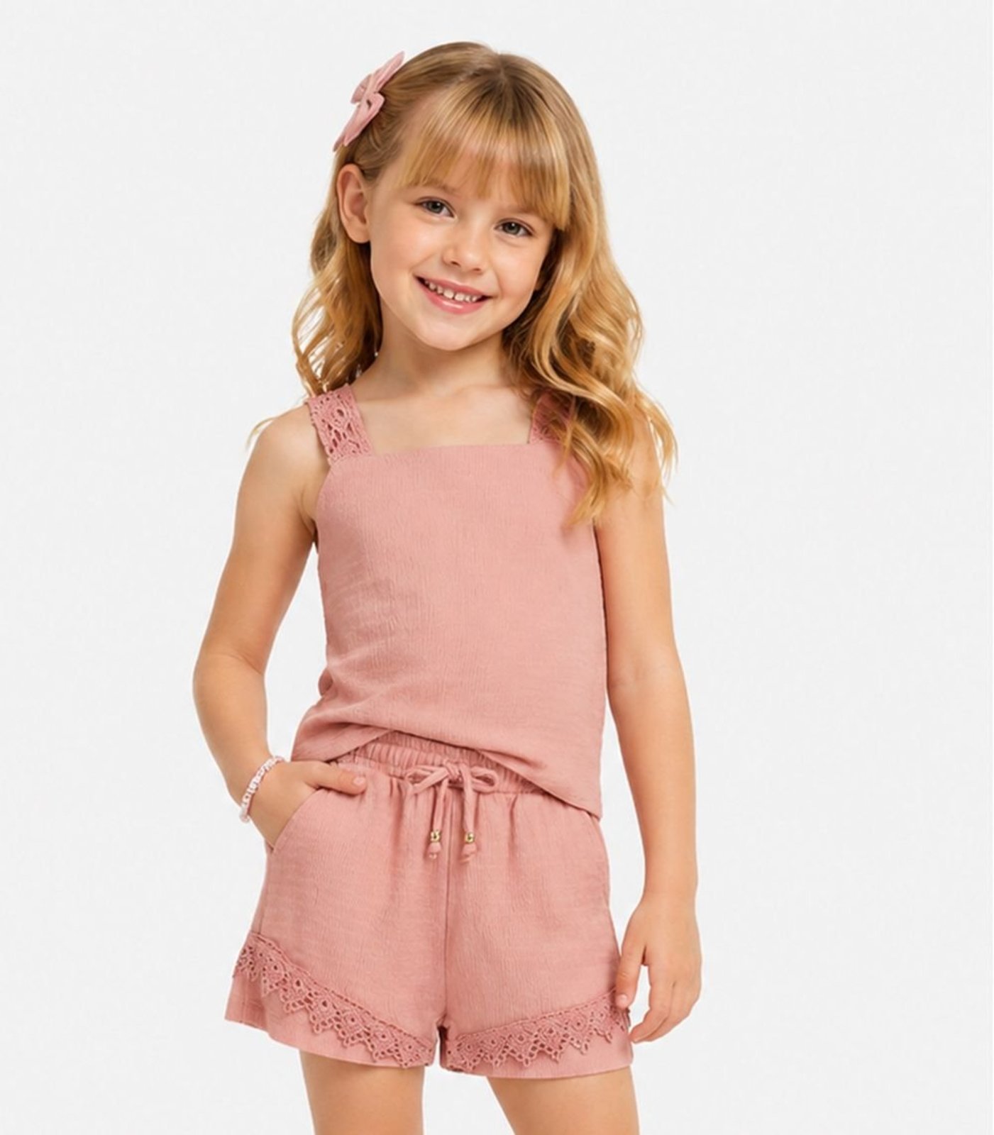 Infantil - Conjunto Blusa Com Shorts Trick Nick Rosa