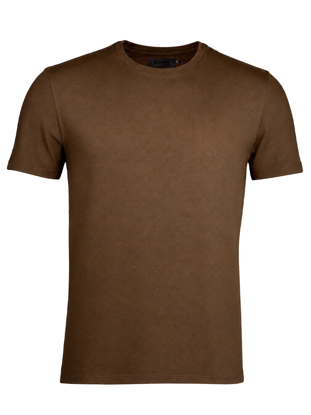 Camiseta Masculina Oficina Reserva Piquet Stretch Casual Algodão Confortável Marrom Ferrugem