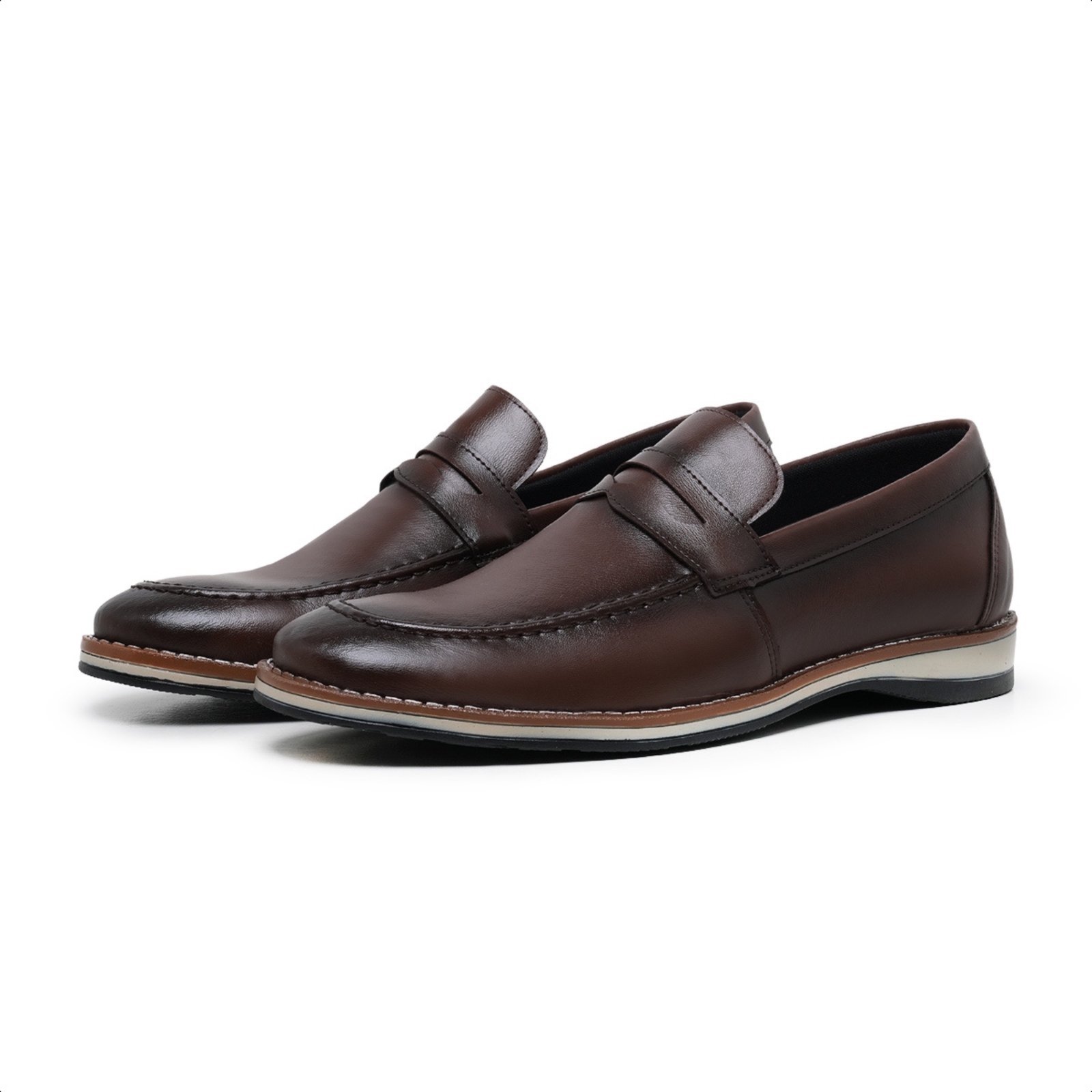 Sapato Masculino Social Premium Casual Calce Facil Café