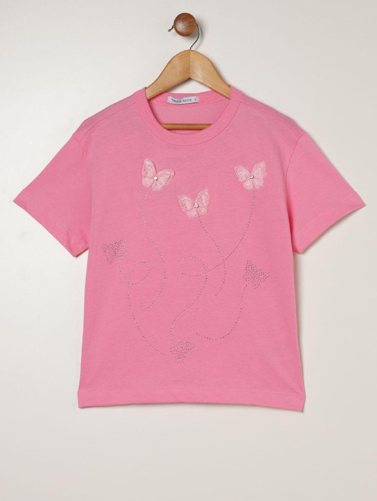 Infantil - Camiseta Manga Curta Para Menina - ROSA