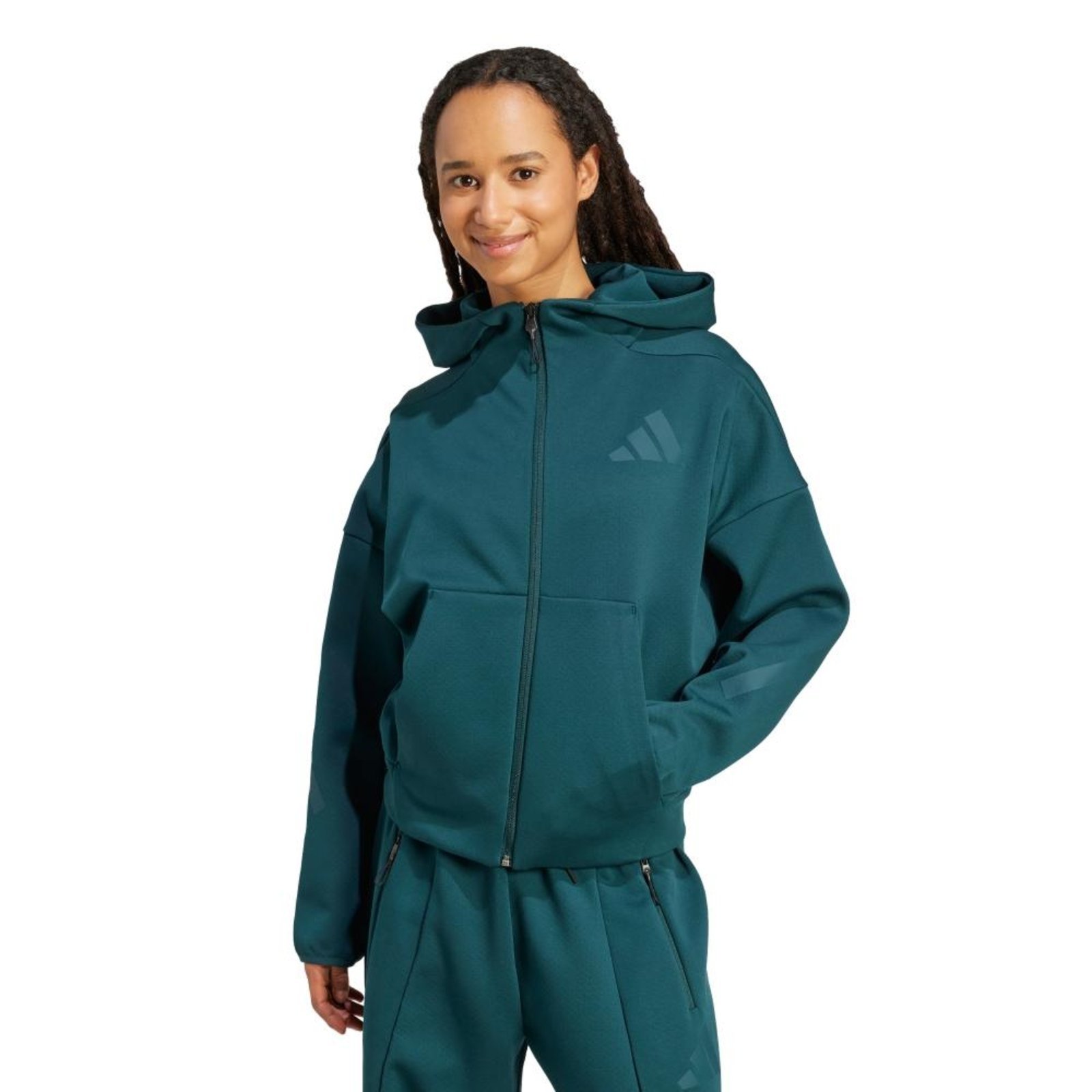 Moletom Capuz adidas Z.N.E. Full-Zip adidas Sportswear Verde