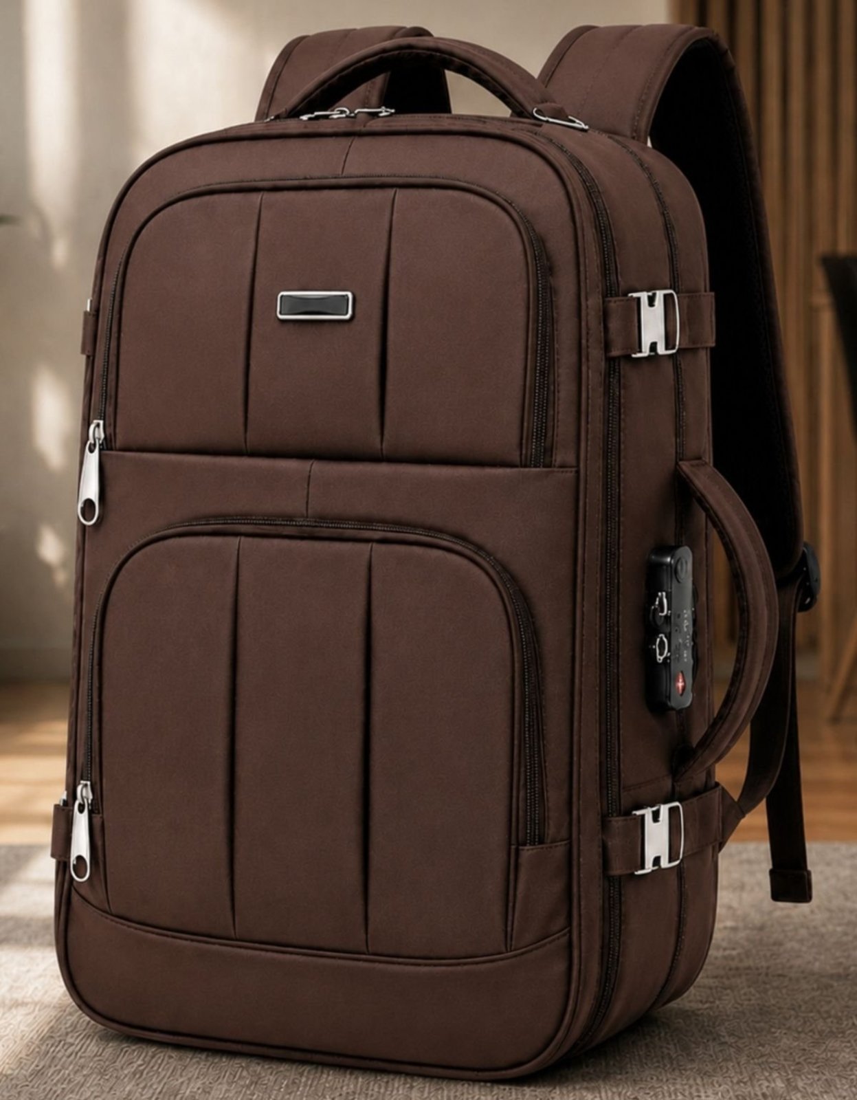 Mochila Masculina Executiva Reforçada Viagem Escolar Marrom Star Shop