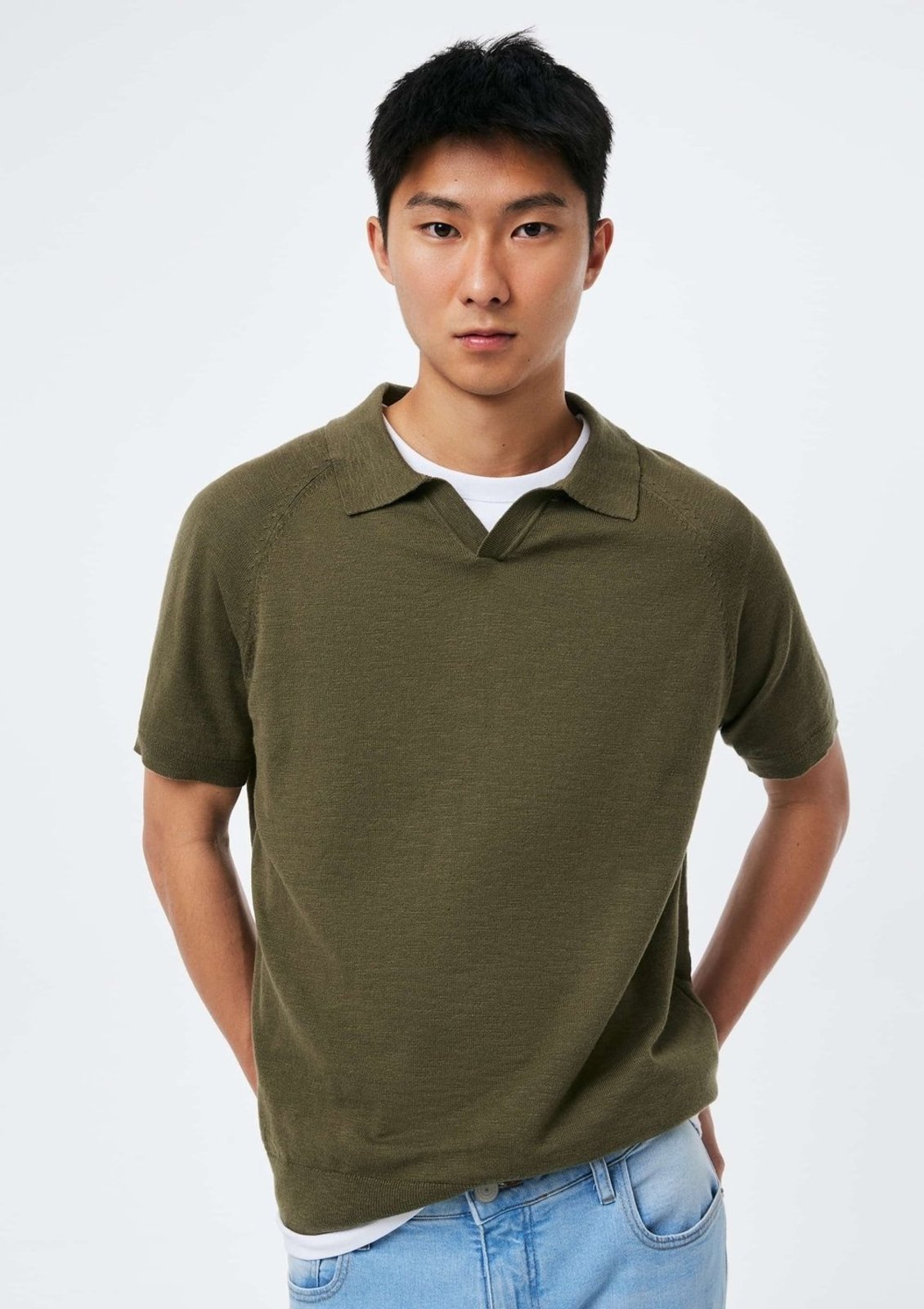 Polo Masculina Em Tricô Flamê Hering
