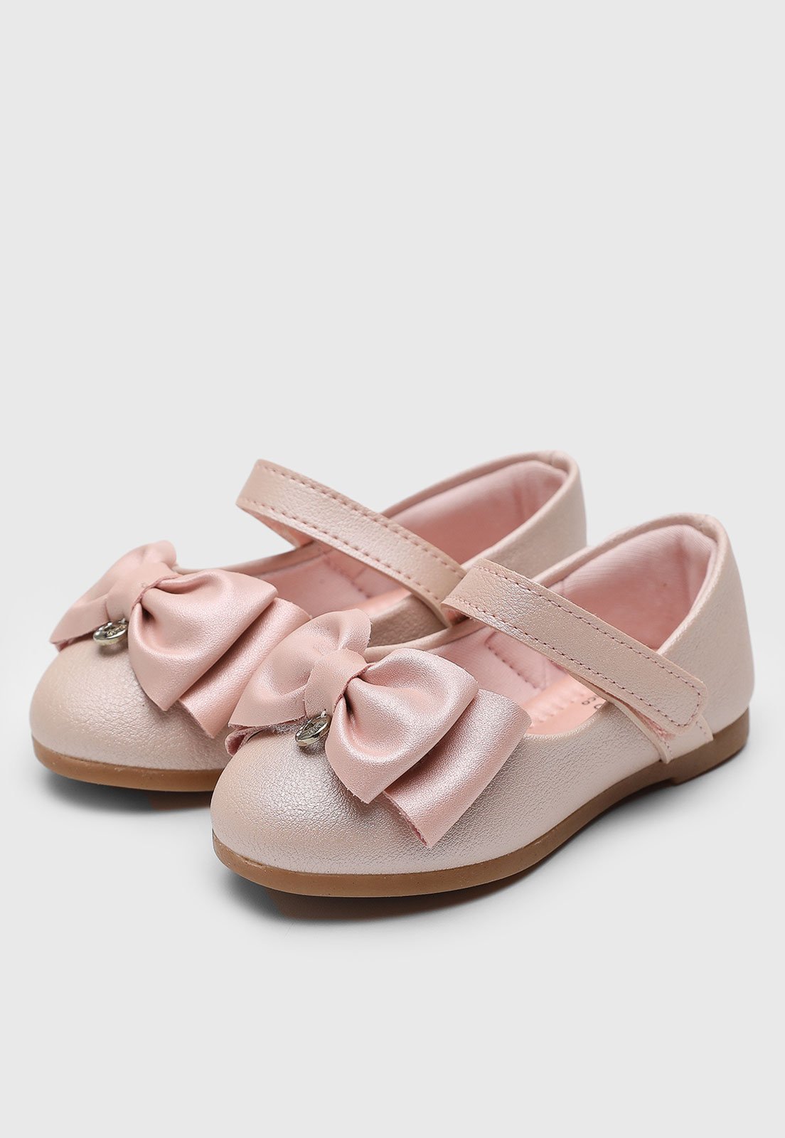 Vista 2 Infantil - Sapatilha Klin Princesa Laço Claro rosa Klin rosa