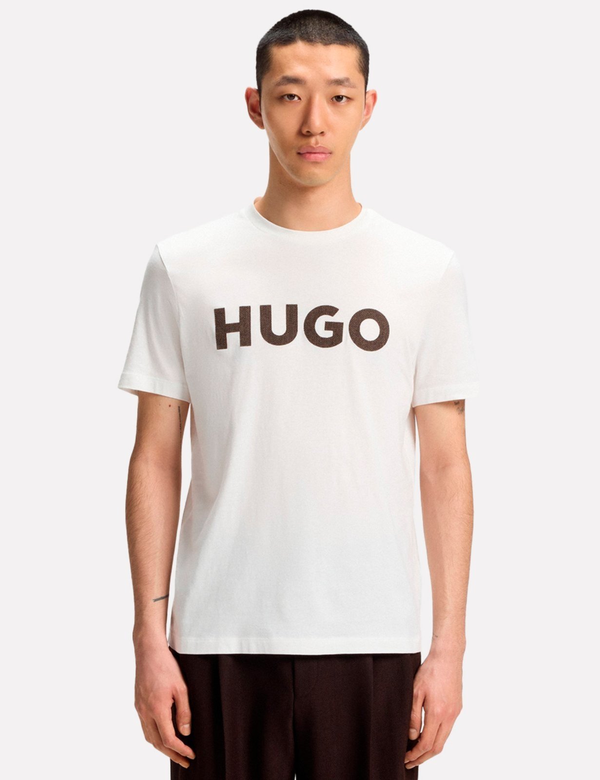 Camiseta Hugo Boss Masculina Regular Dulivio U253 Branca