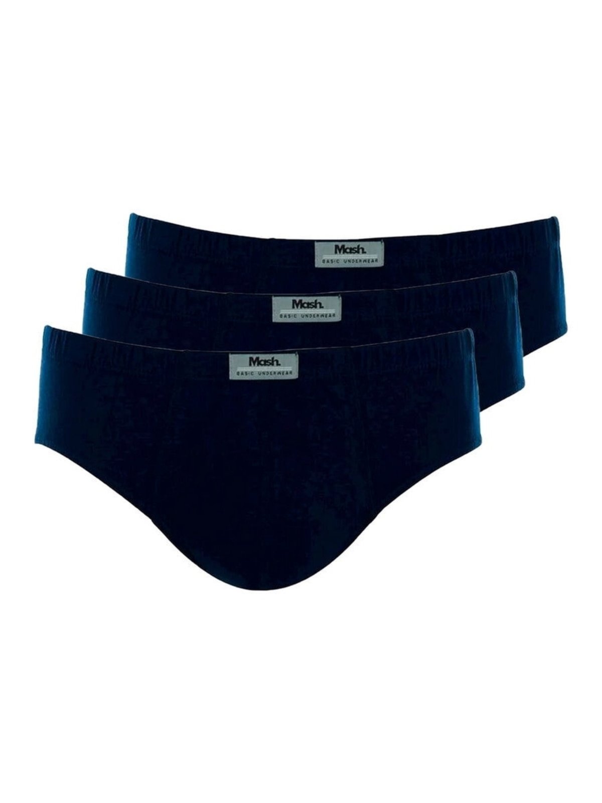 Kit com 3 Cuecas Slip Mash 074.58 Azul Marinho
