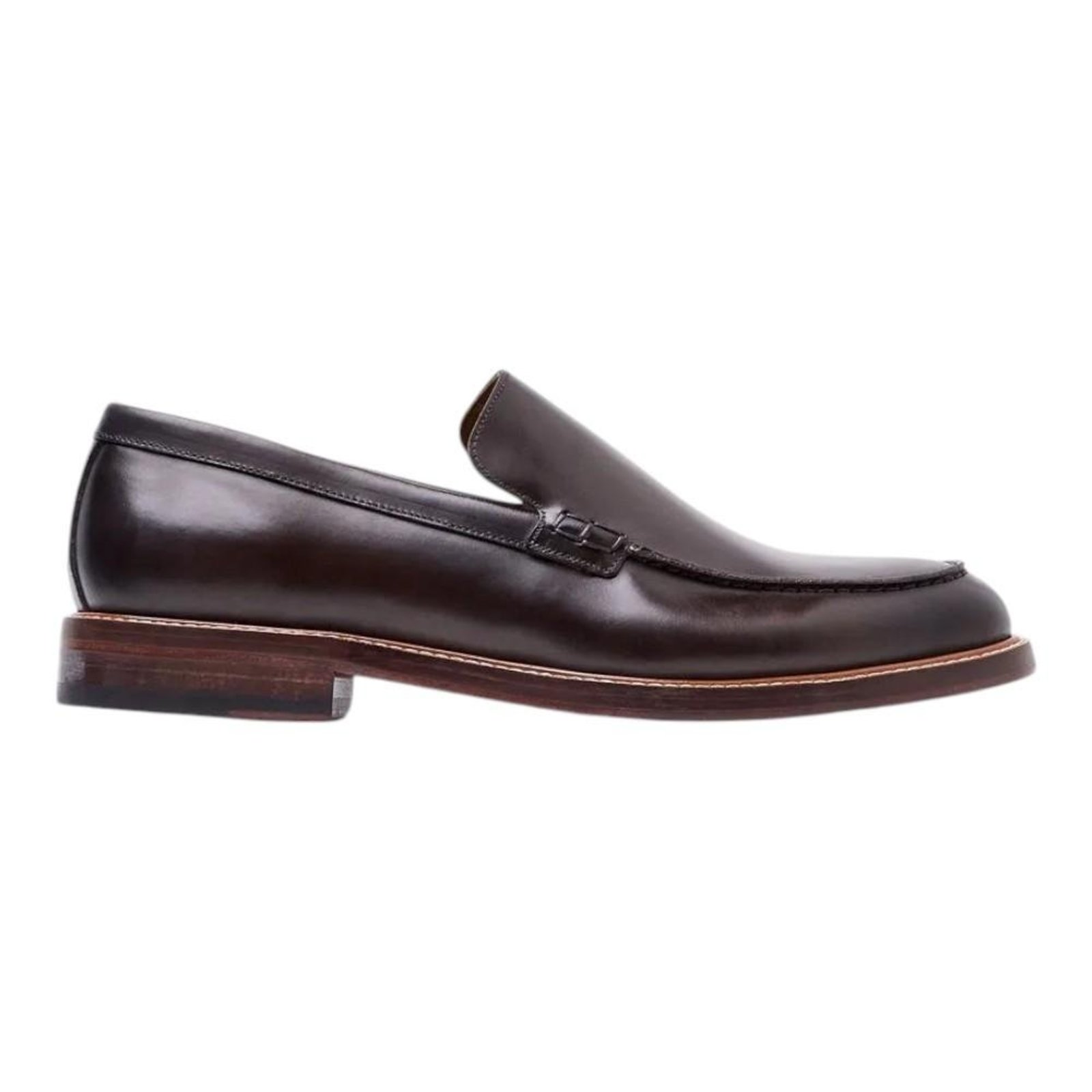 Sapato Mocassim Oficina Pierre Couro Marrom Escuro Marrom