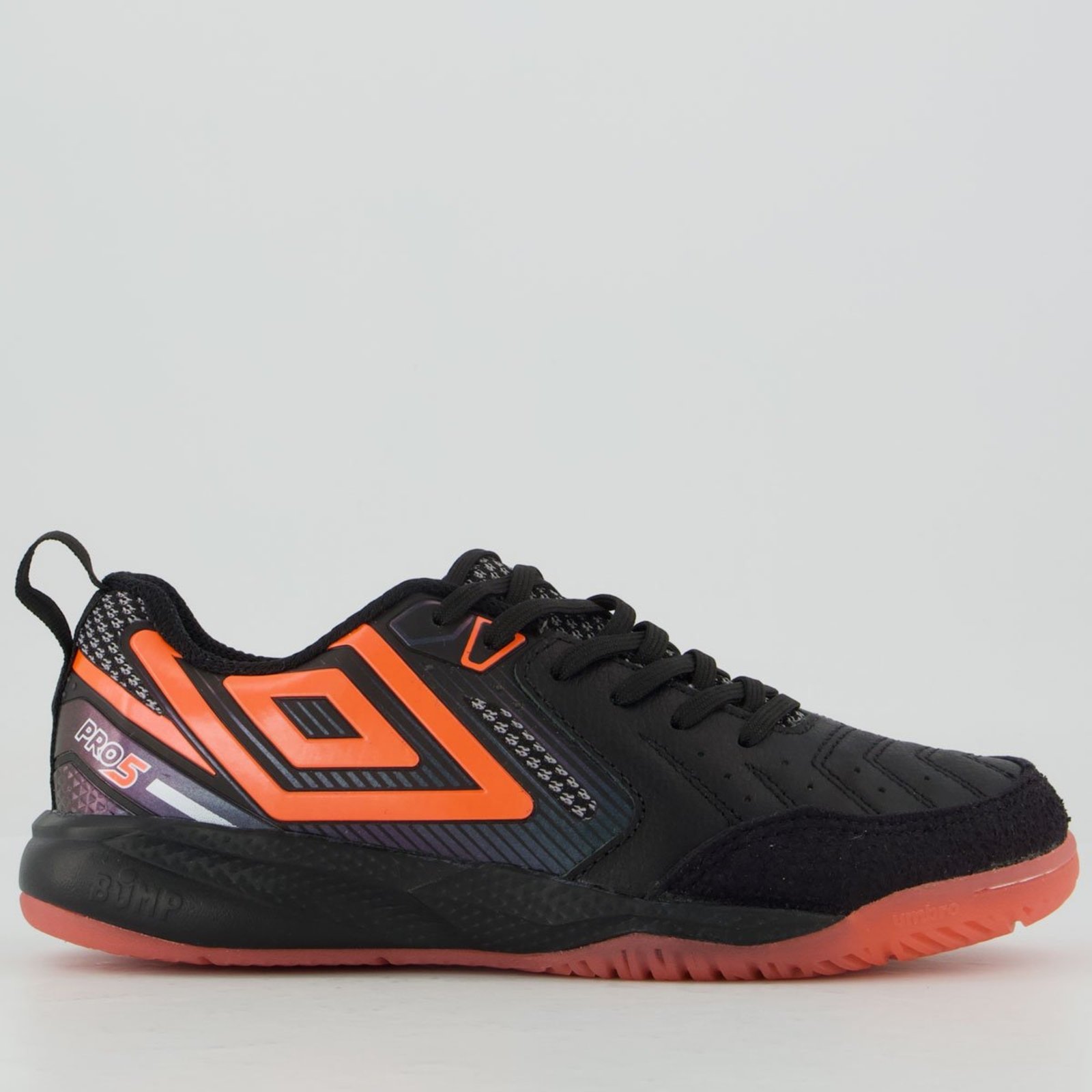 Chuteira Umbro Pro 5 Bump Futsal Juvenil Preta