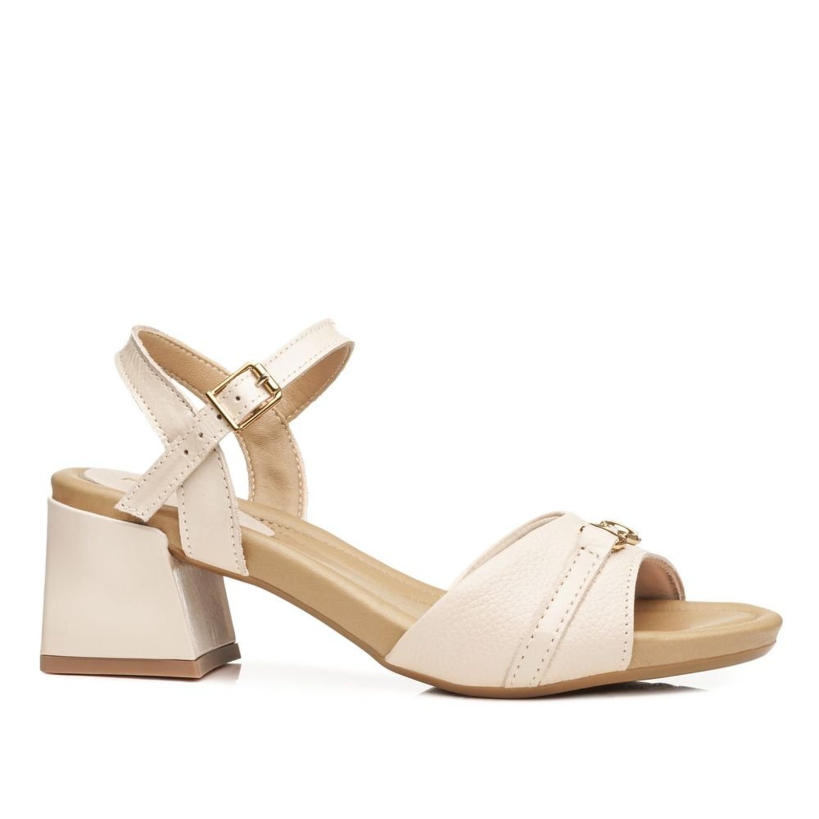 Infantil - Sandália Pegada Feminina em Couro Off White 234302-06 Sandália Pegada Feminina em Couro Off White 234302-06 35