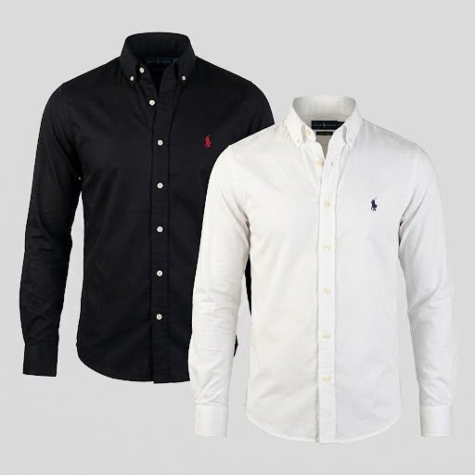 Kit Camisa RL Masculina Branco & Preto
