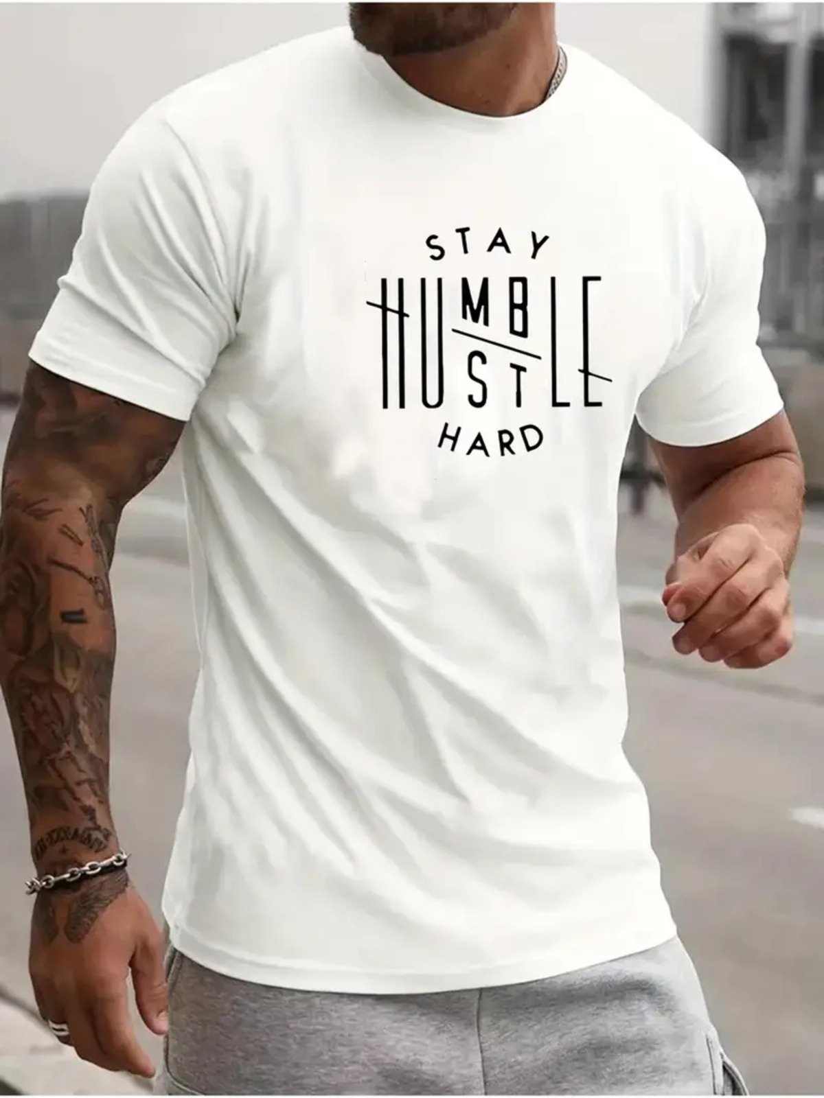 Camiseta Estampada Stay Safira Moda Algodão Branca