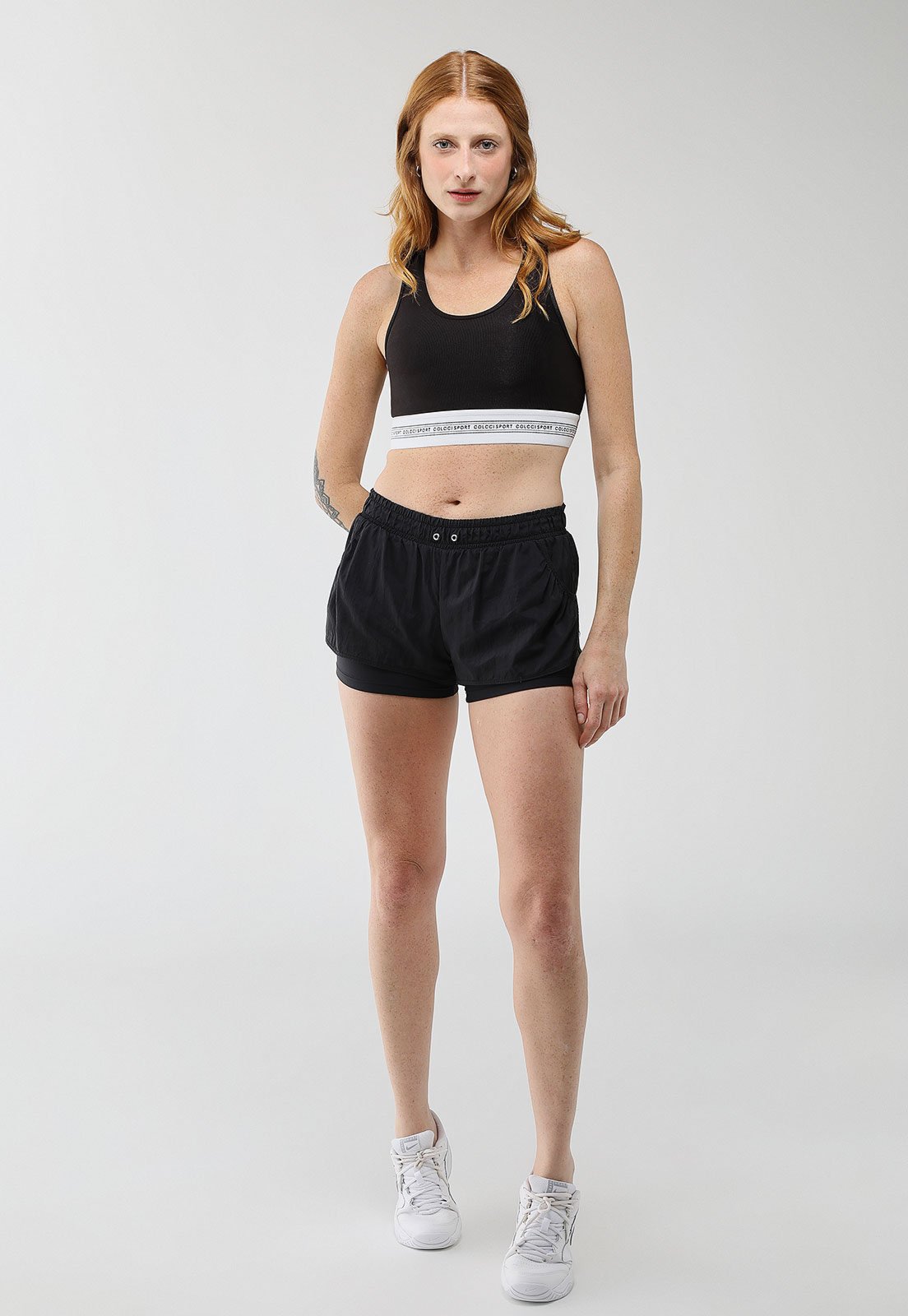 Vista 3 Top Feminino Colcci Sport Alças Largas Preta preto Colcci Sport preto