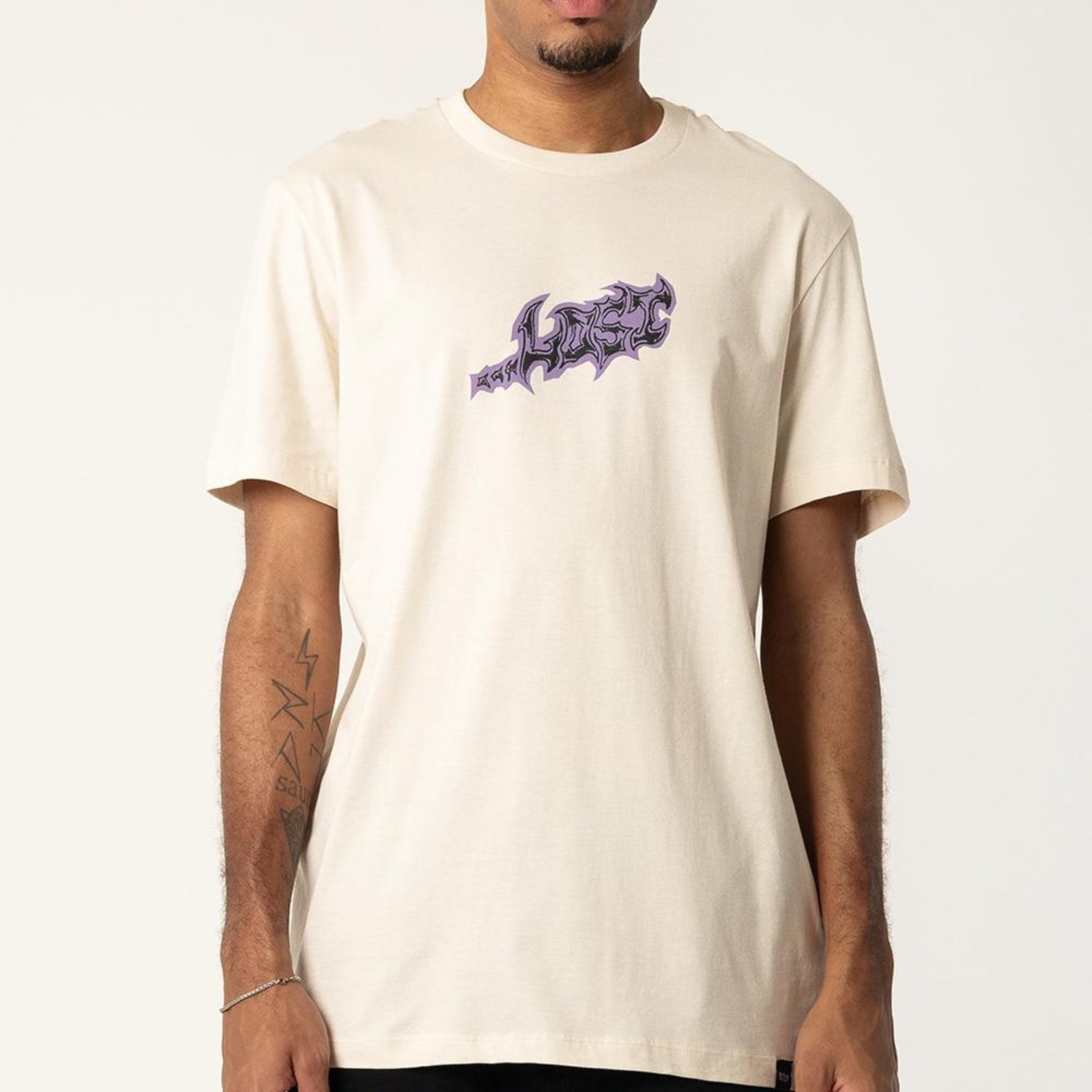 Camiseta Lost Dysfunctional SM26 Masculina Tapioca
