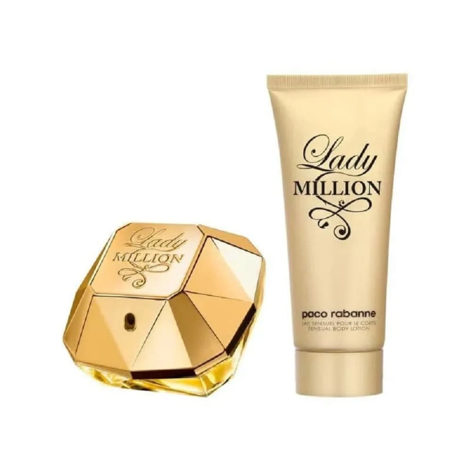 Kit Perfume Lady Million Eau De Parfum Feminino Paco Rabanne 80ml + Loção Corporal 100ml