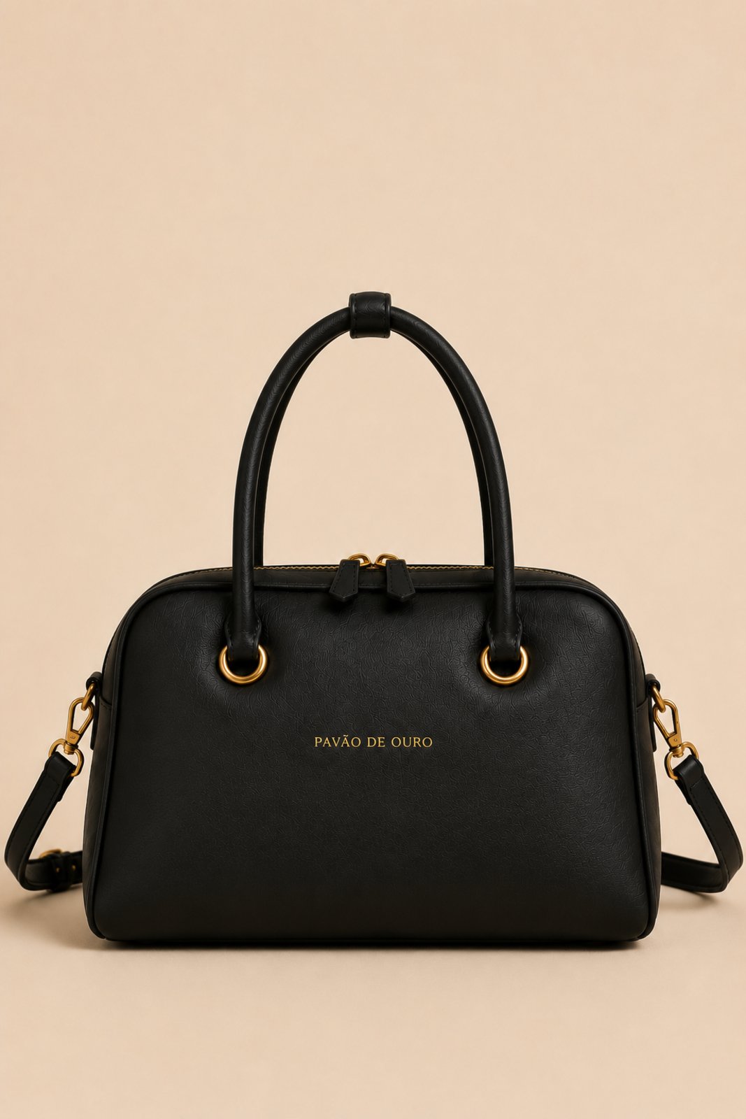 Bolsa Média D Bell Outlet Fashion Classic Preto