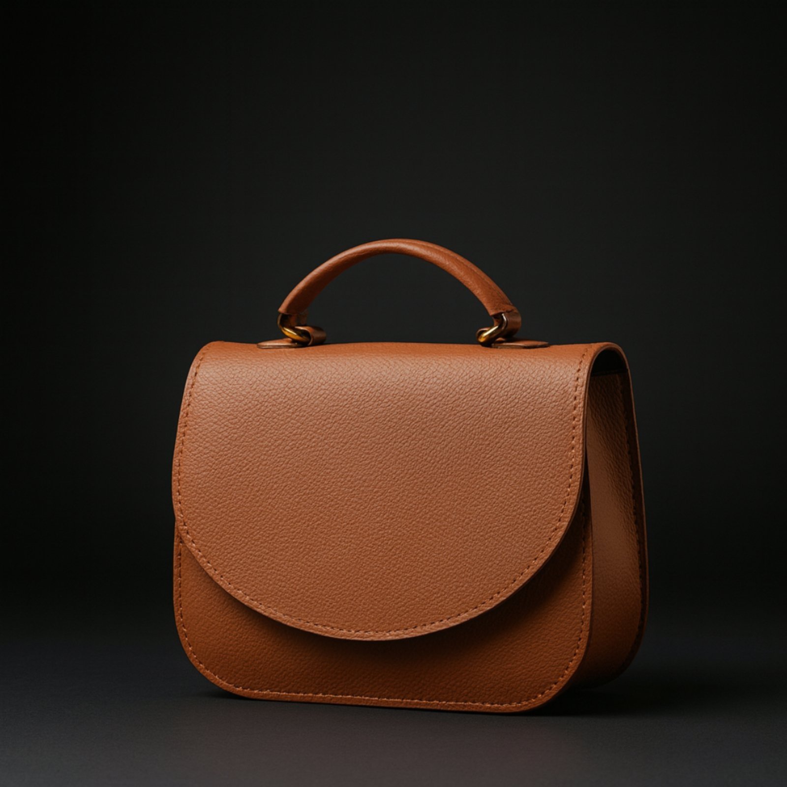 Bolsa Feminina Pequena Transversal Mini Bag De Tampa Marrom Star Shop