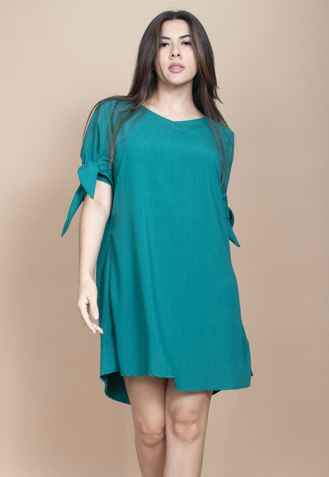 Vestido Curto Cabanafree Plano Verde