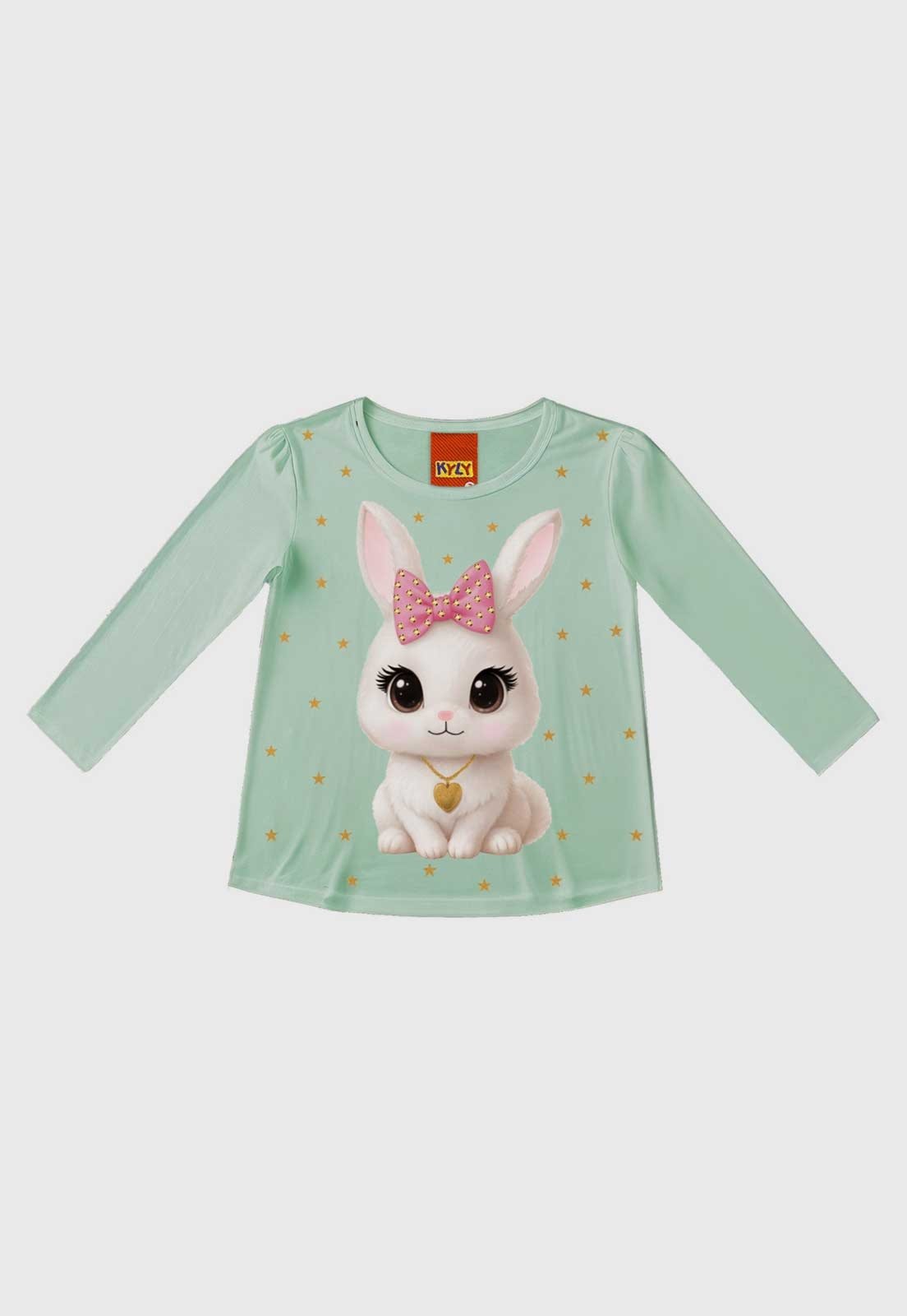 Blusa Kyly Estampa Coelho Verde Claro
