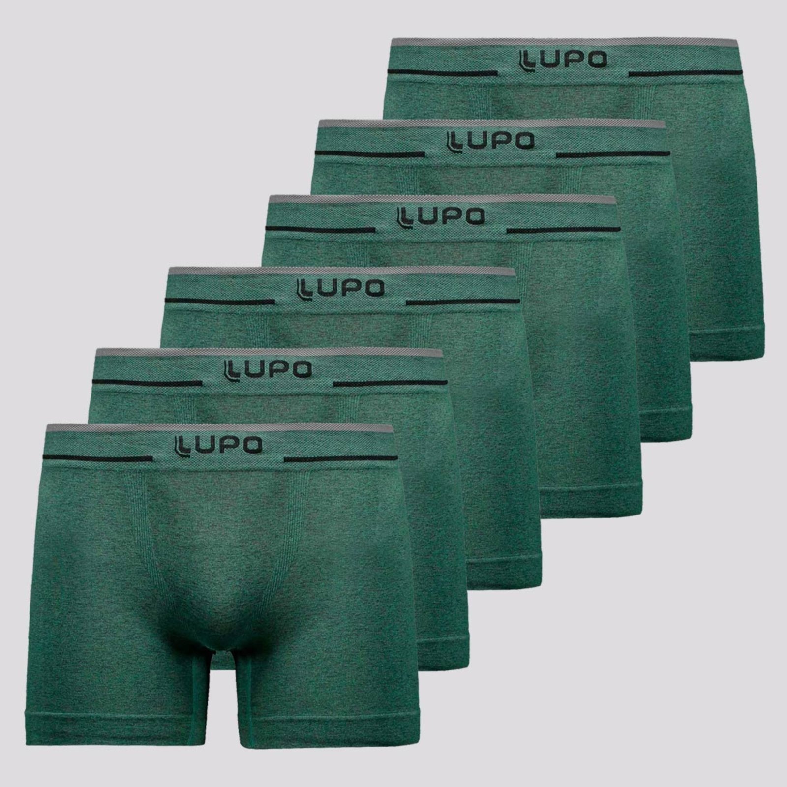 Kit 6 Cuecas Boxer Lupo Microfibra Sem Costura Ver