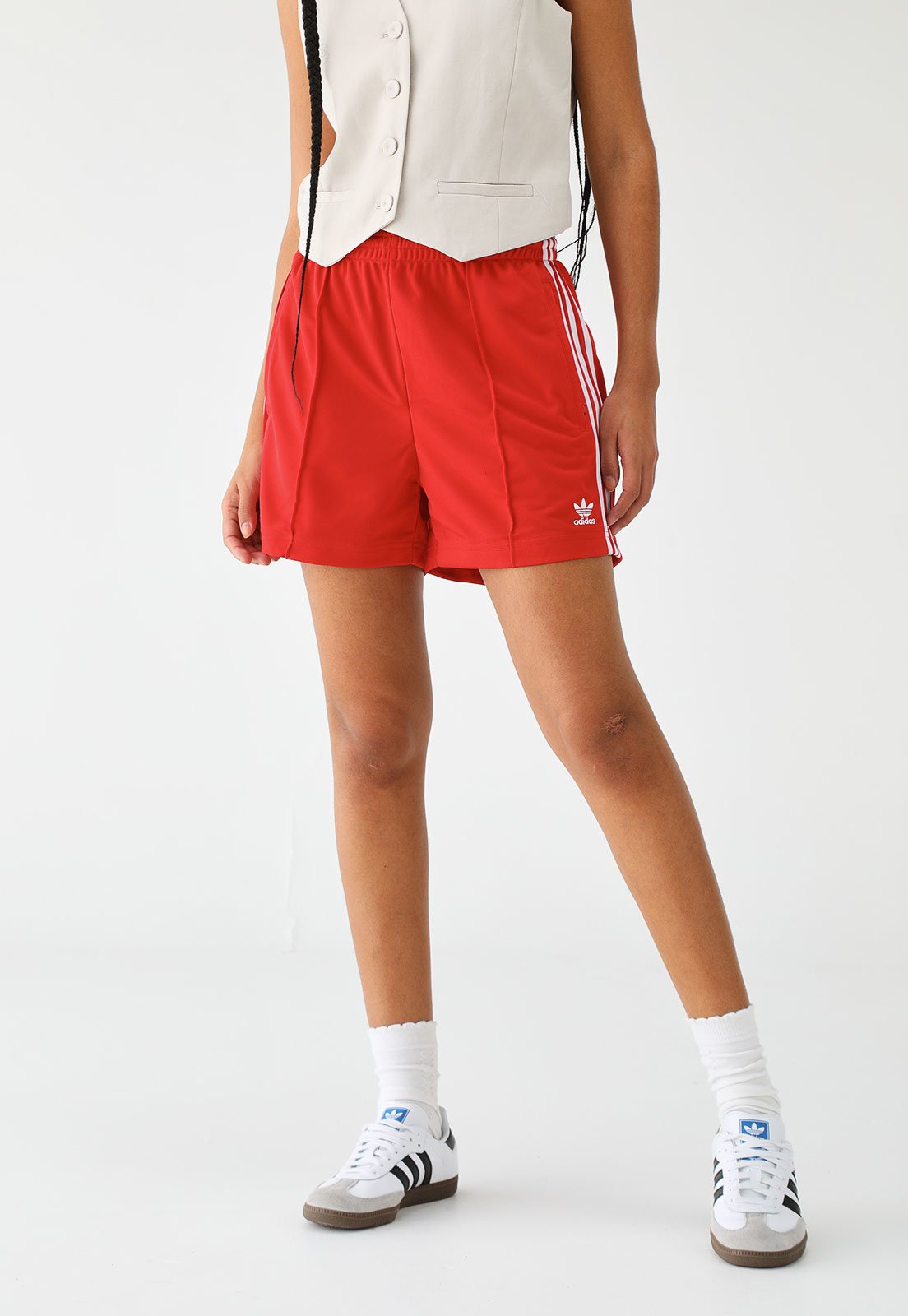 Short adidas Originals Reta Firebird Vermelha