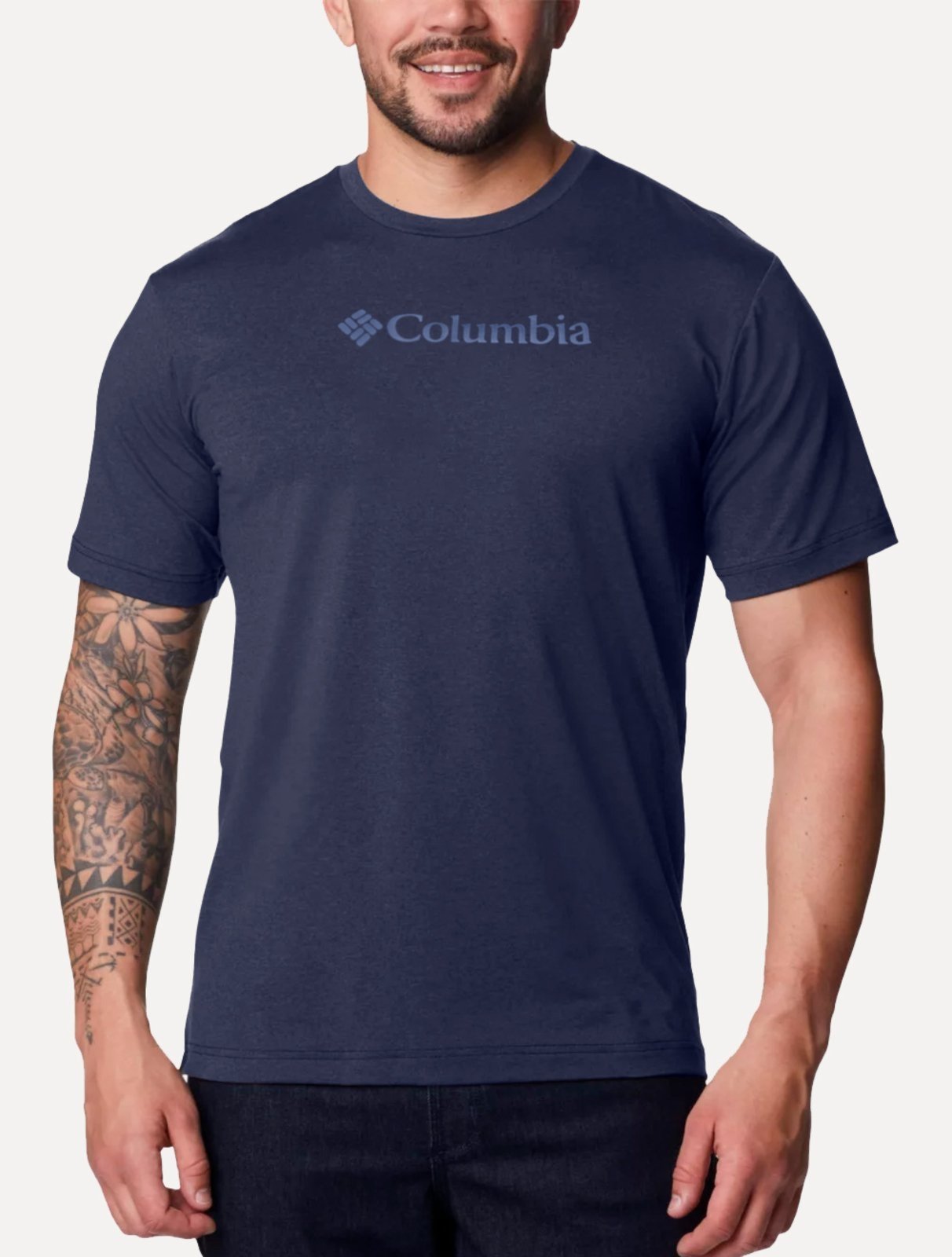 Camiseta Columbia Masculina Regular Logo Branded Shadow Azul Marinho