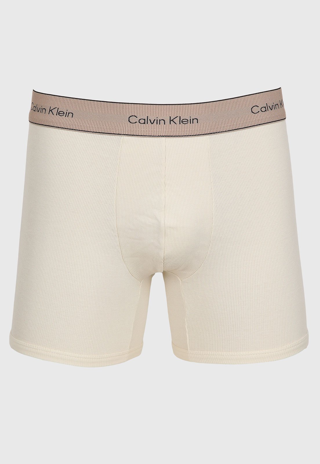 Cueca Boxer Masculina Calvin Klein Underwear Cós Médio Off-White