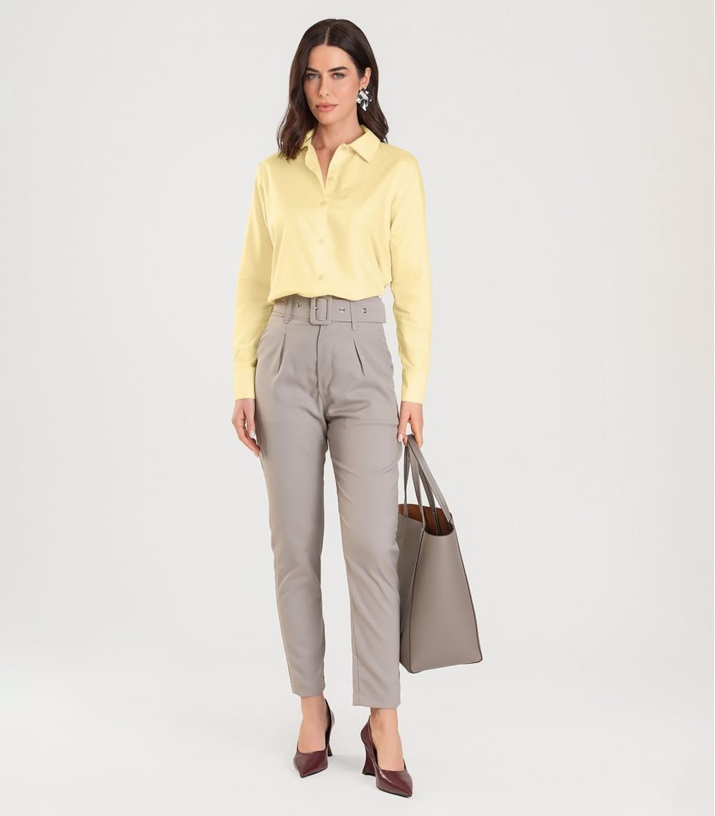 Camisa Feminina manga longa Dianna Amarelo