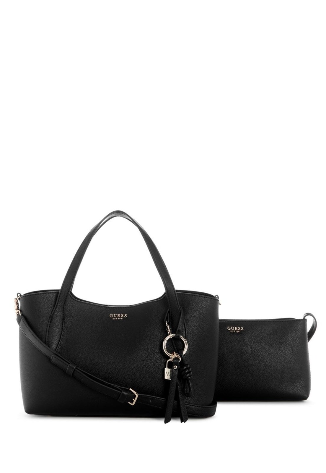 Bolsa Guess Melody 2 Em 1 Satchel Preto