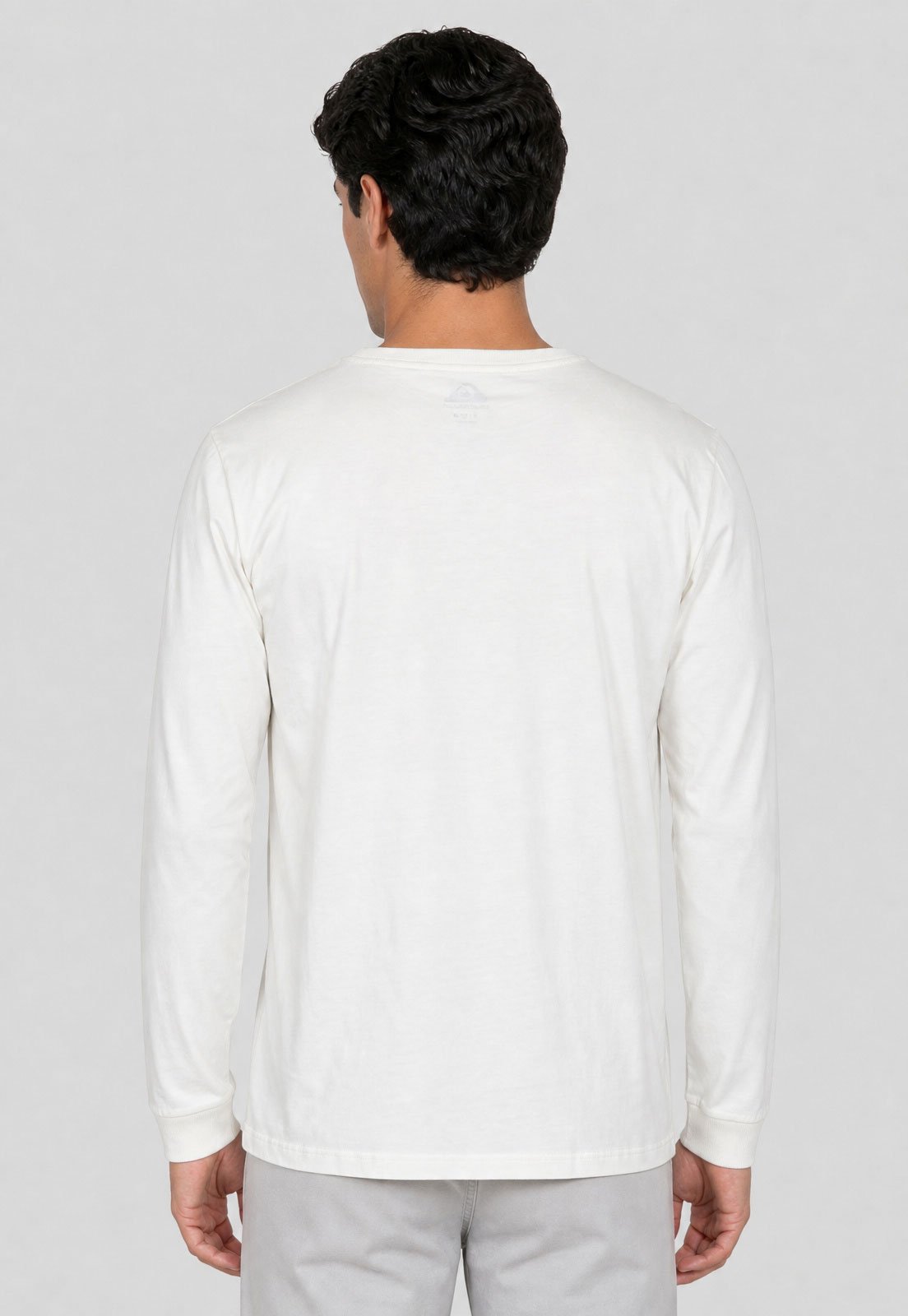 Camiseta Masculina Quiksilver Manga Longa Branca