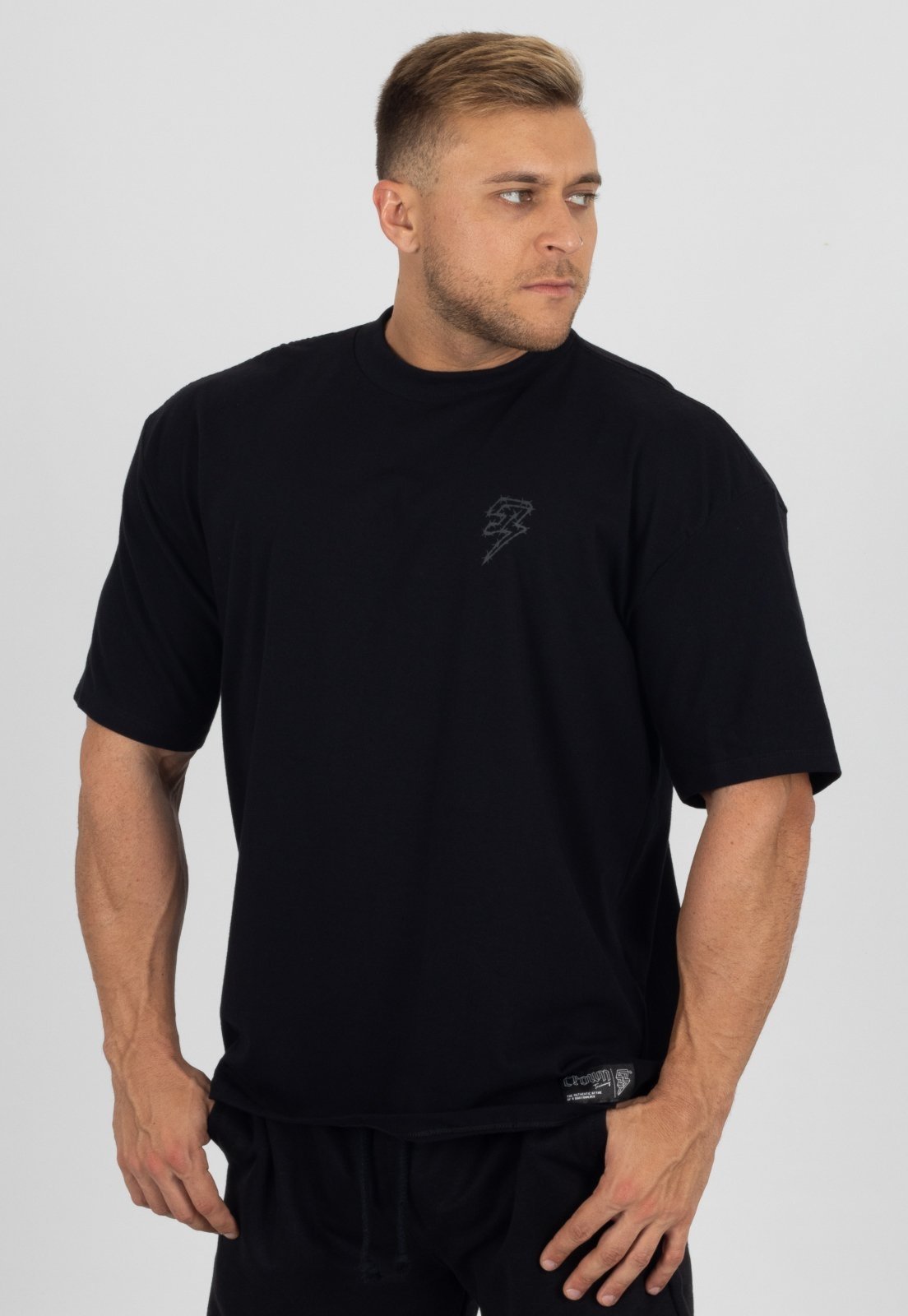 Camiseta Crown Training Oversized Farpado Musculação Treino