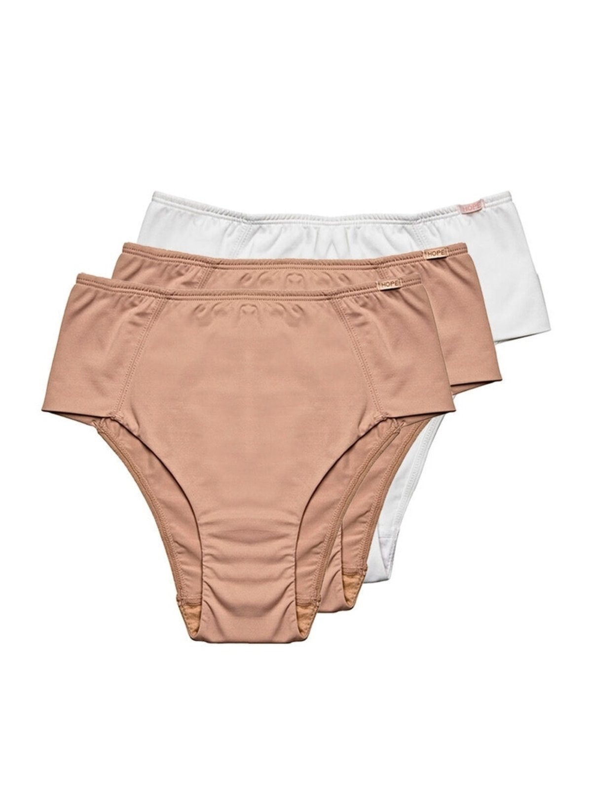 Kit com 3 Calcinhas Alta Hope 33860 Branco