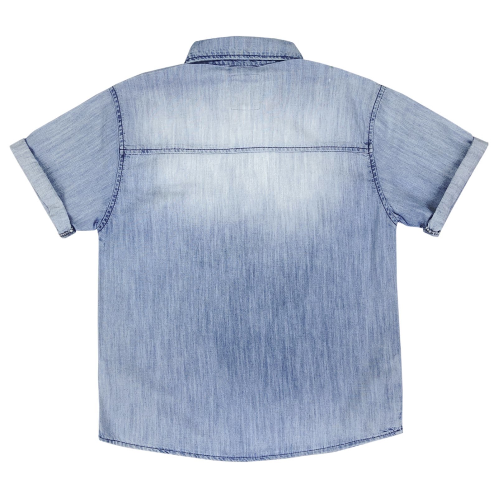 Vista 3 Infantil - Camisa Juvenil Look Jeans Bata Jeans azul Look Jeans azul