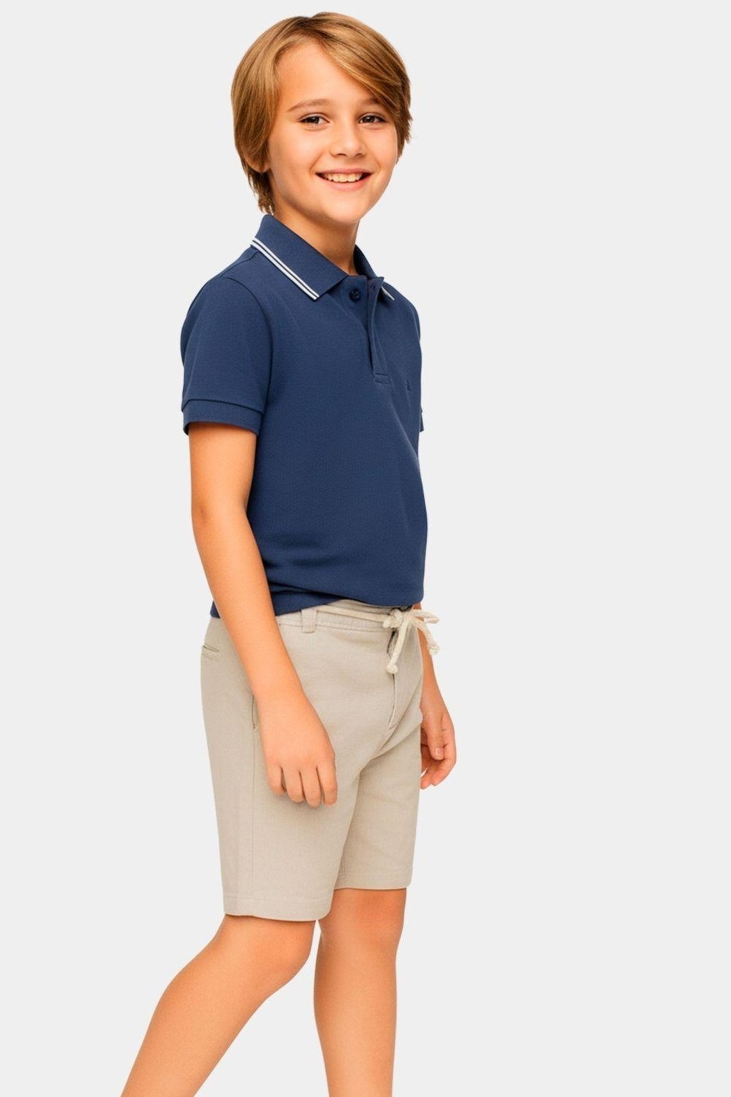 Infantil - Polo Aramis Frisos Azul