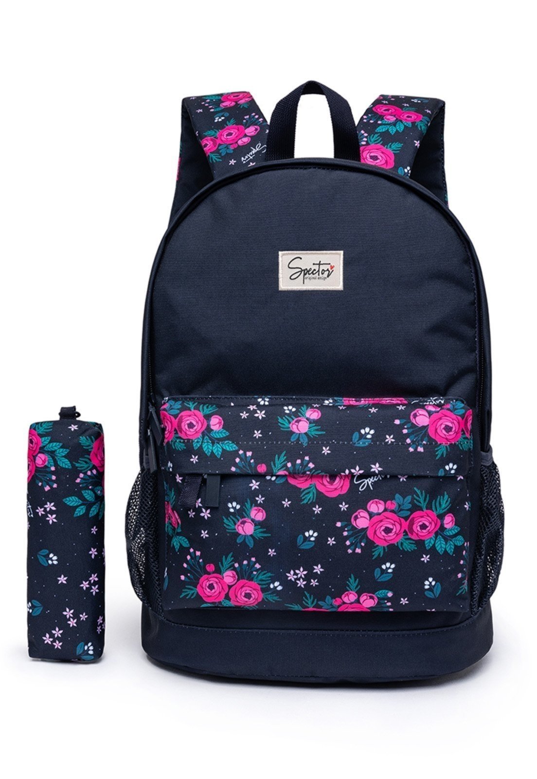 Infantil - Mochila Bolsa Escolar Feminina Spector Com Estojo Reforçada Uso Diário