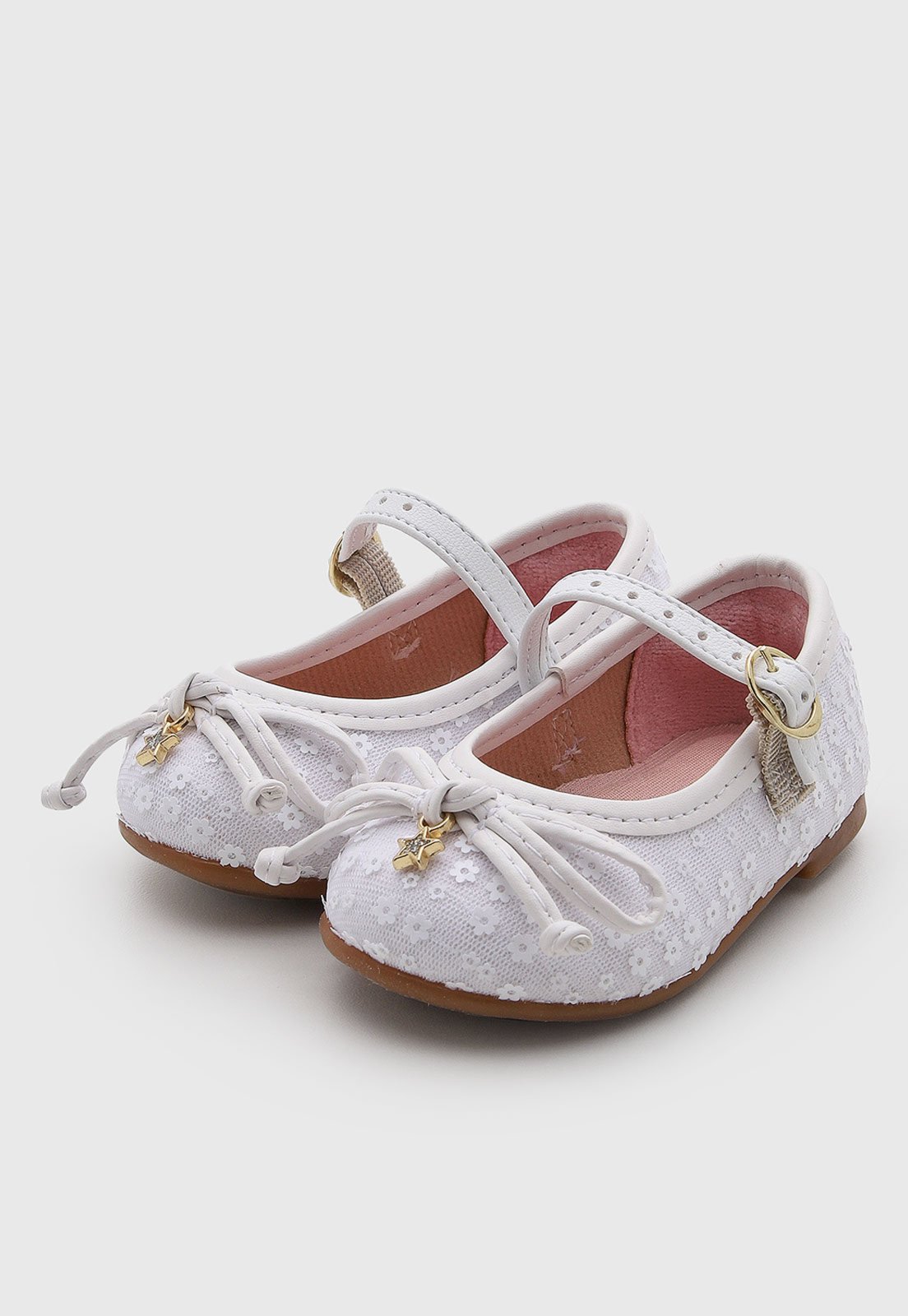 Infantil - Sapatilha Molekinha Tira Fivela Branca