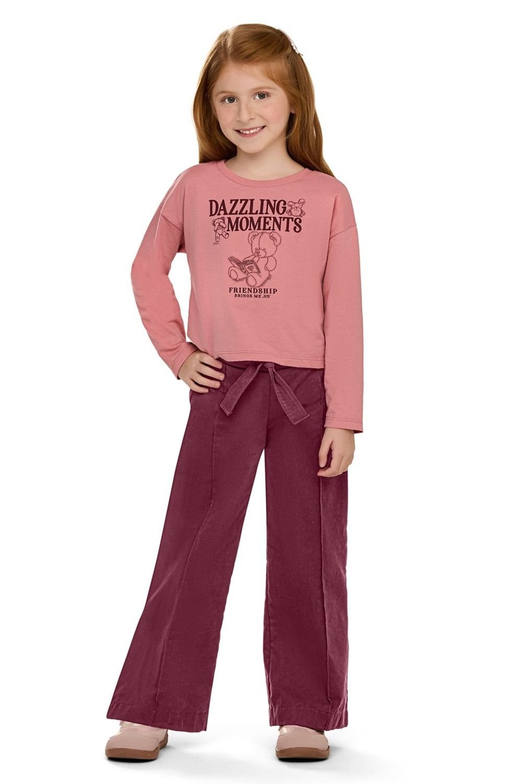 Infantil - Conjunto Longo Menina Ursinhos Elian Rosa