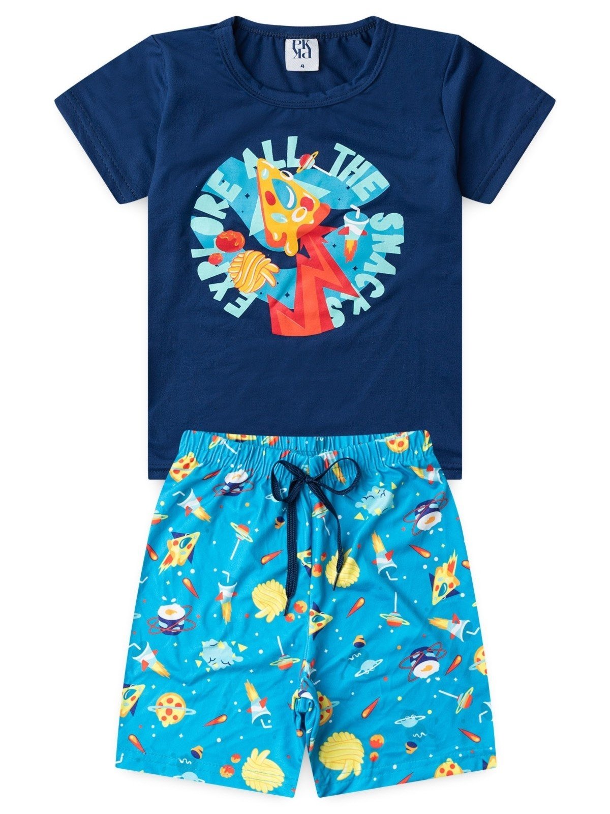 Vista 2 Pijama Platinum Noite De Lanchinhos PLATINUM KIDS azul marinho PLATINUM KIDS azul marinho