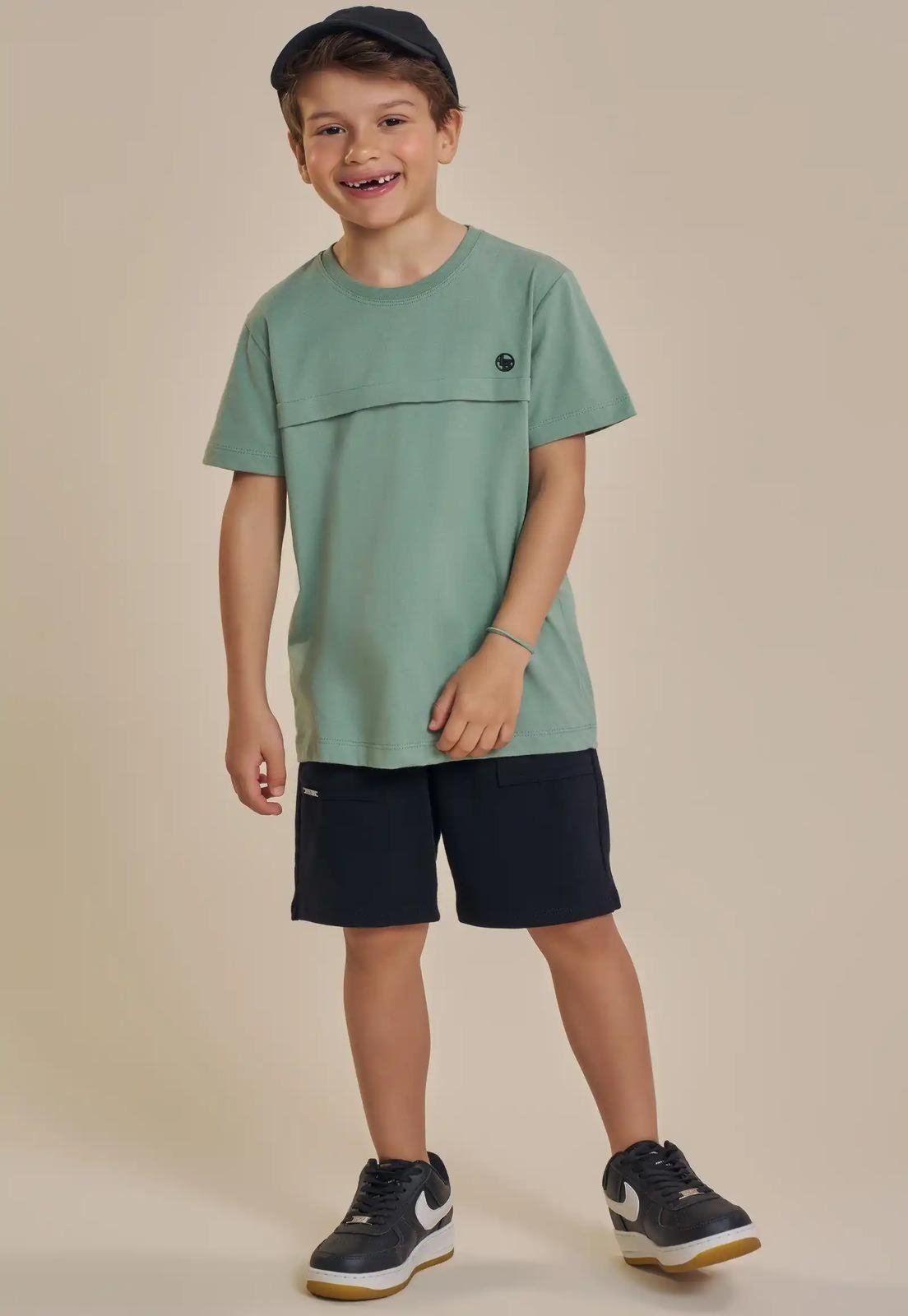 Infantil - Conjunto Menino Camiseta Verde LucBoo 10 Verde