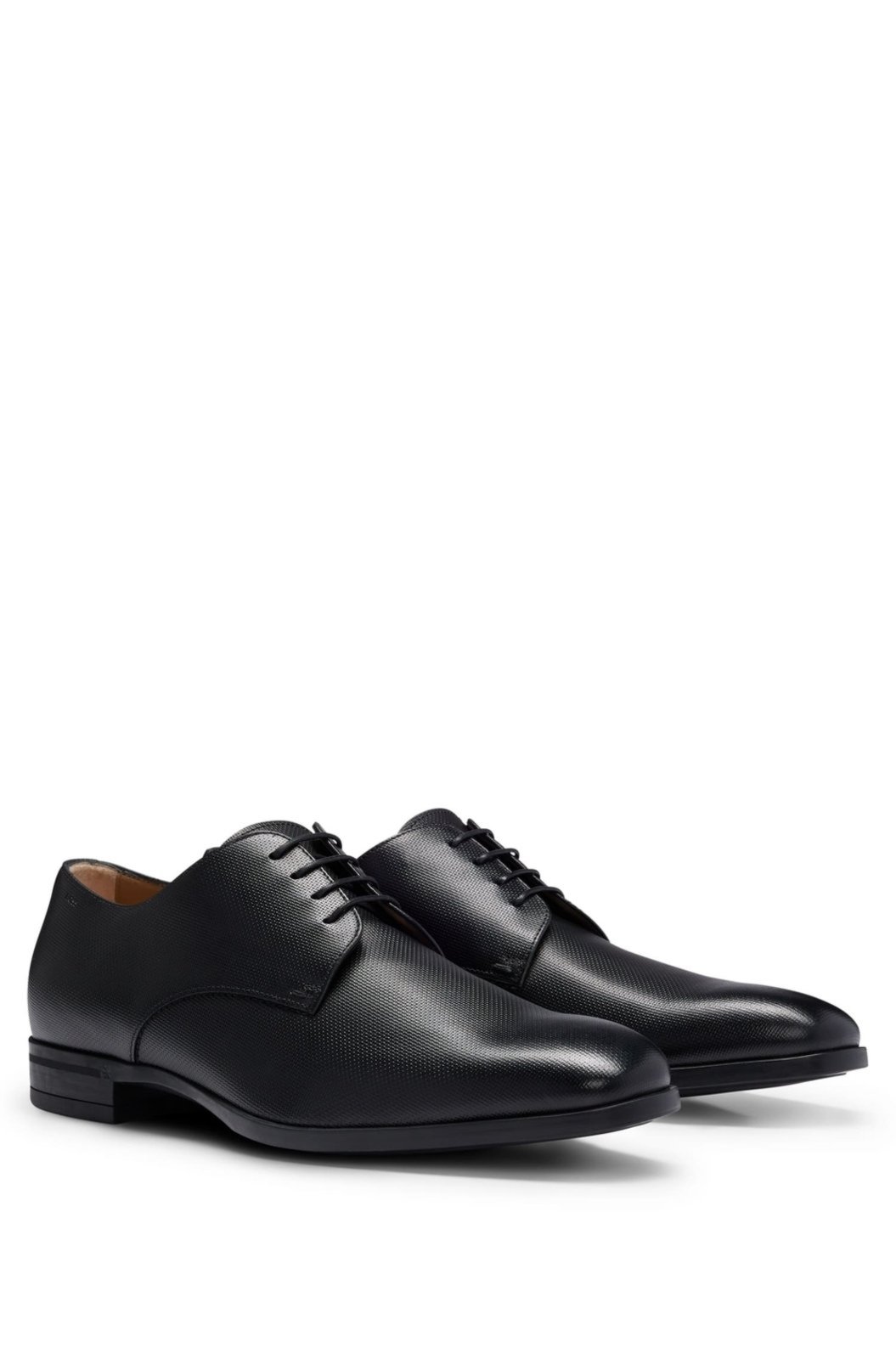 Sapato Derby Italiano Em Couro Gravado
