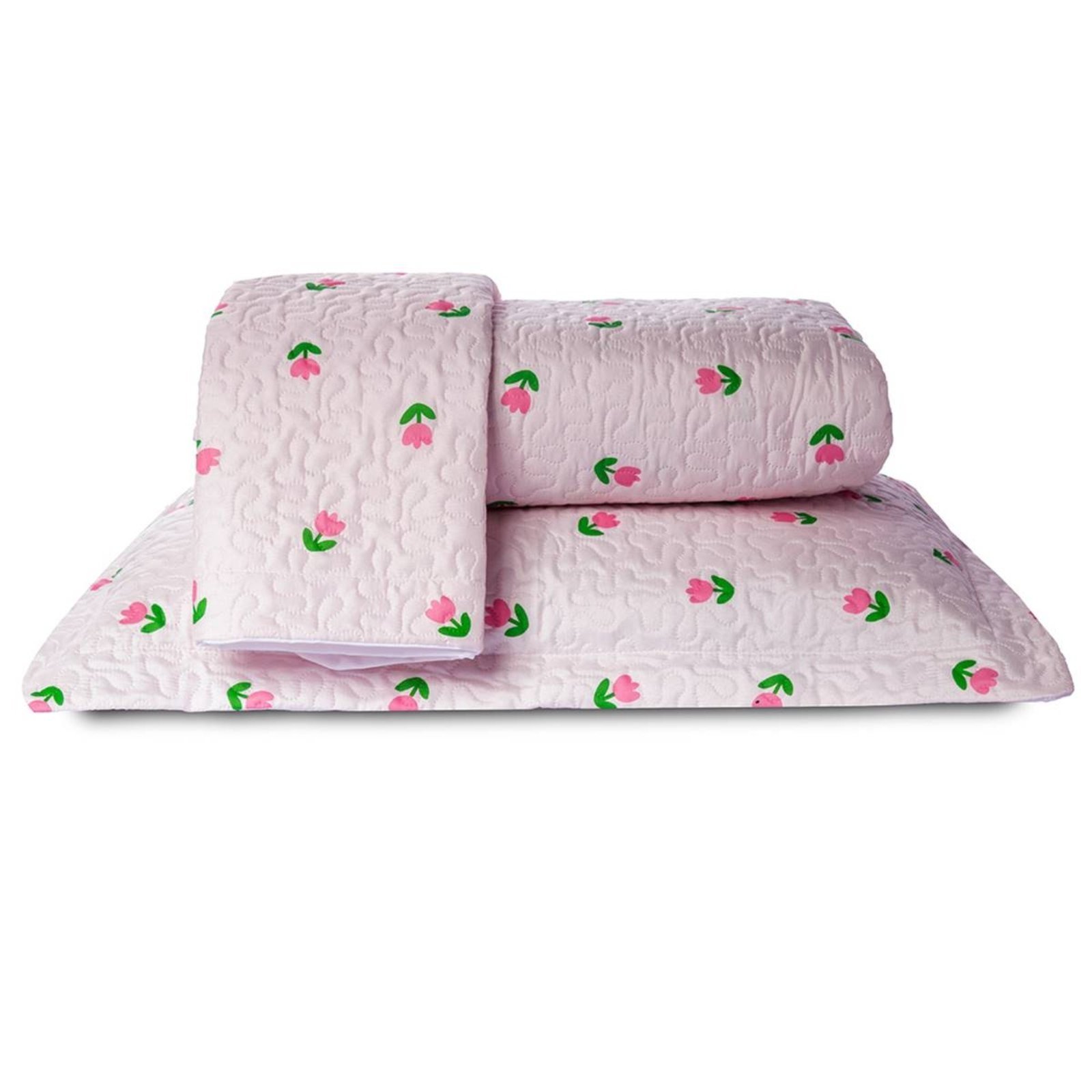 Cobre Leito Queen Casa Modelo Enxovais Basic Dupla Face 180 Fios 3 Peças Tulipa