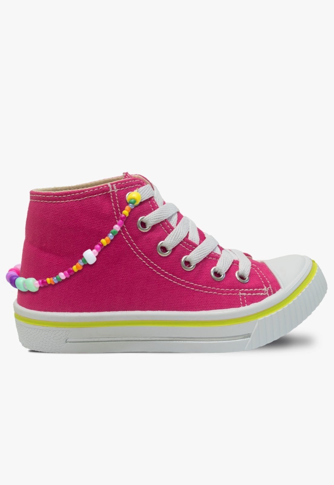 Vista 3 Infantil - Tenis Casual Pop Star Feminino Pópidi Cano Alto com Pulseira Pópidí rosa