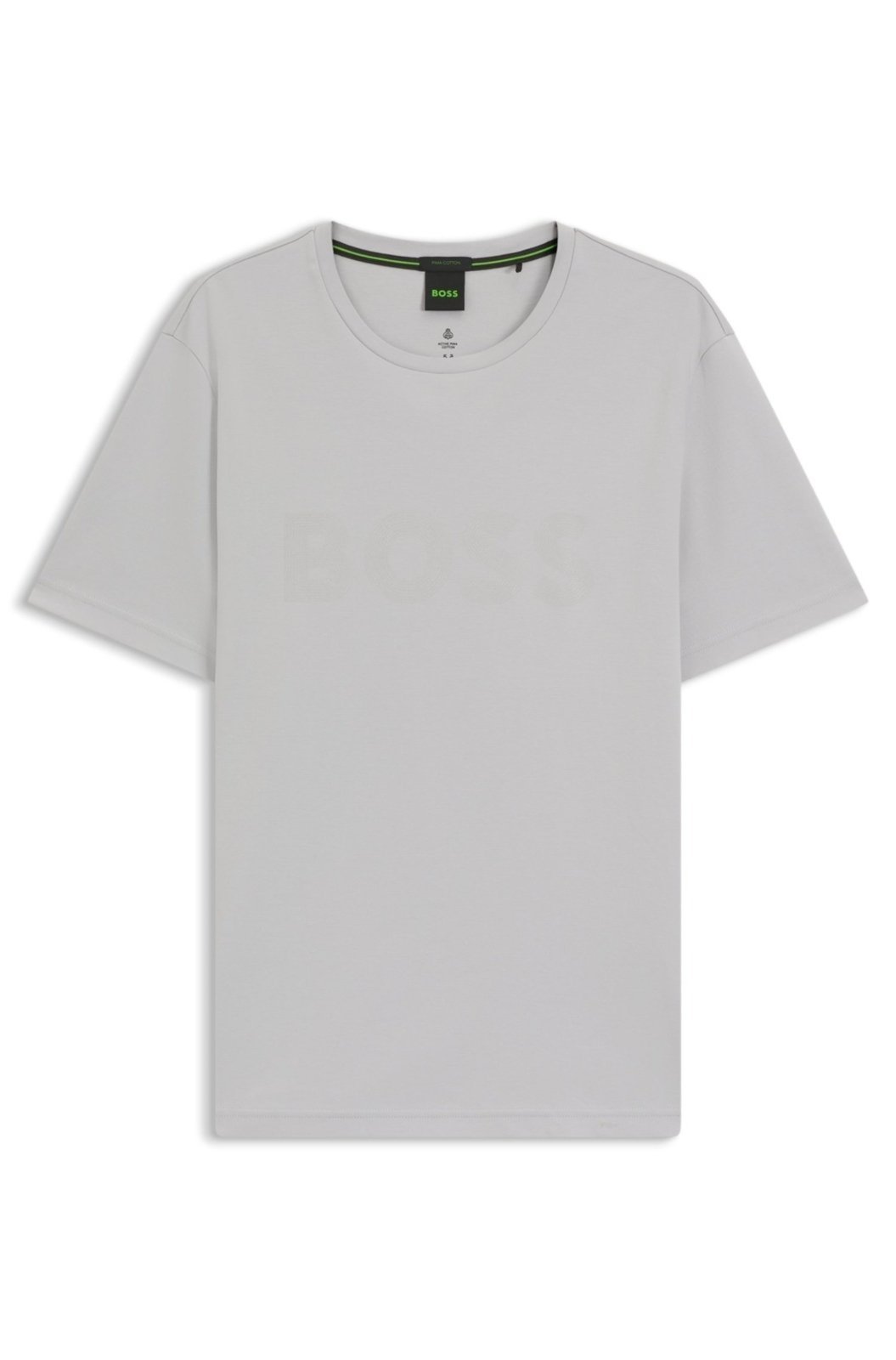 Camiseta De Algodão Pima Com Logo Brilhante