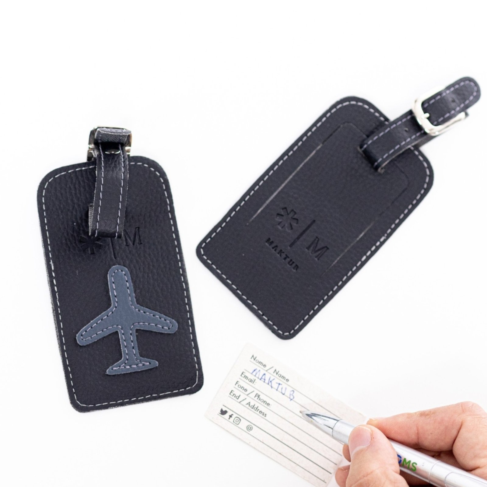 Tags Identificador Mala Marcador Bagagem Viagem Resistente kit com 2 unidades