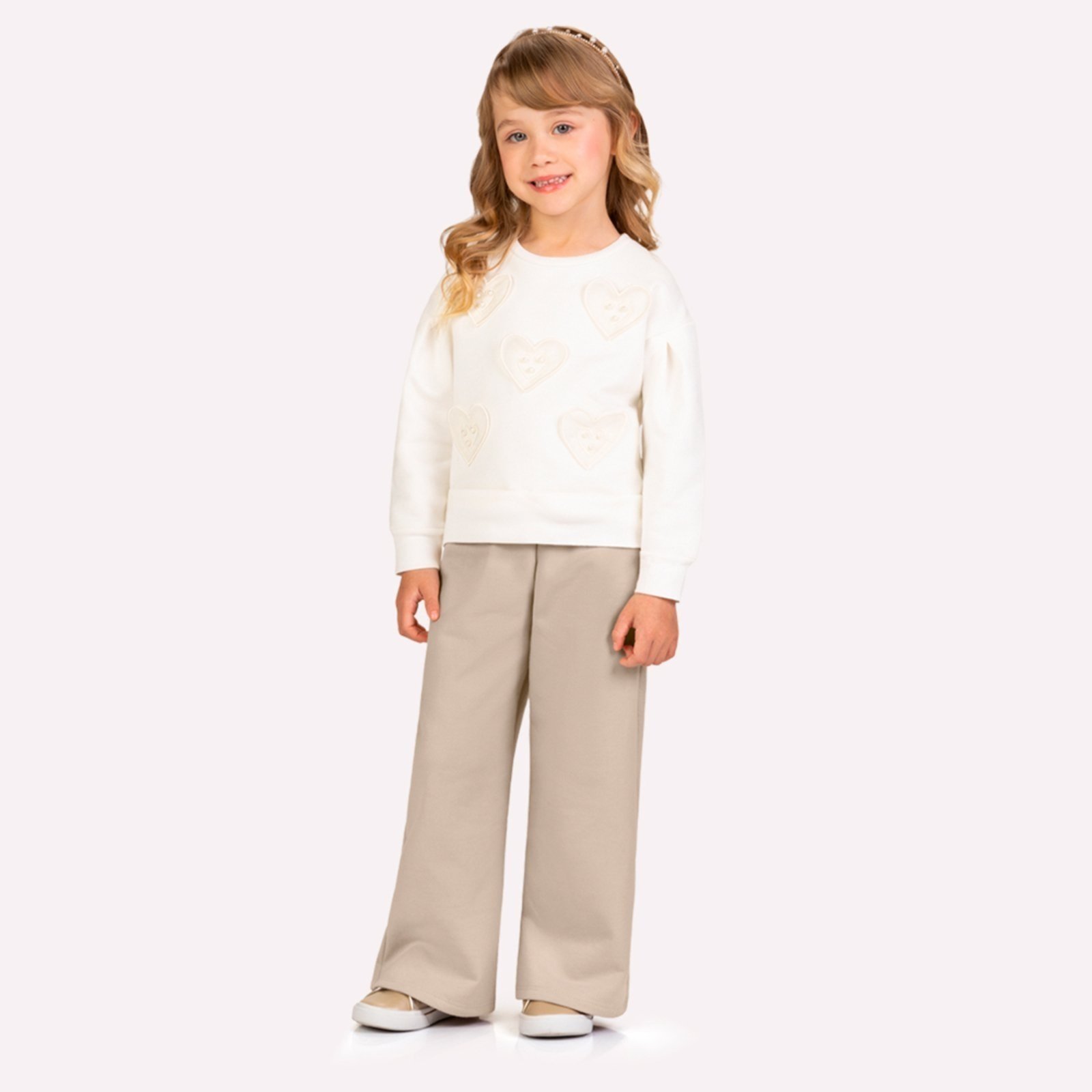 Infantil - Conjunto Menina Corações Milon