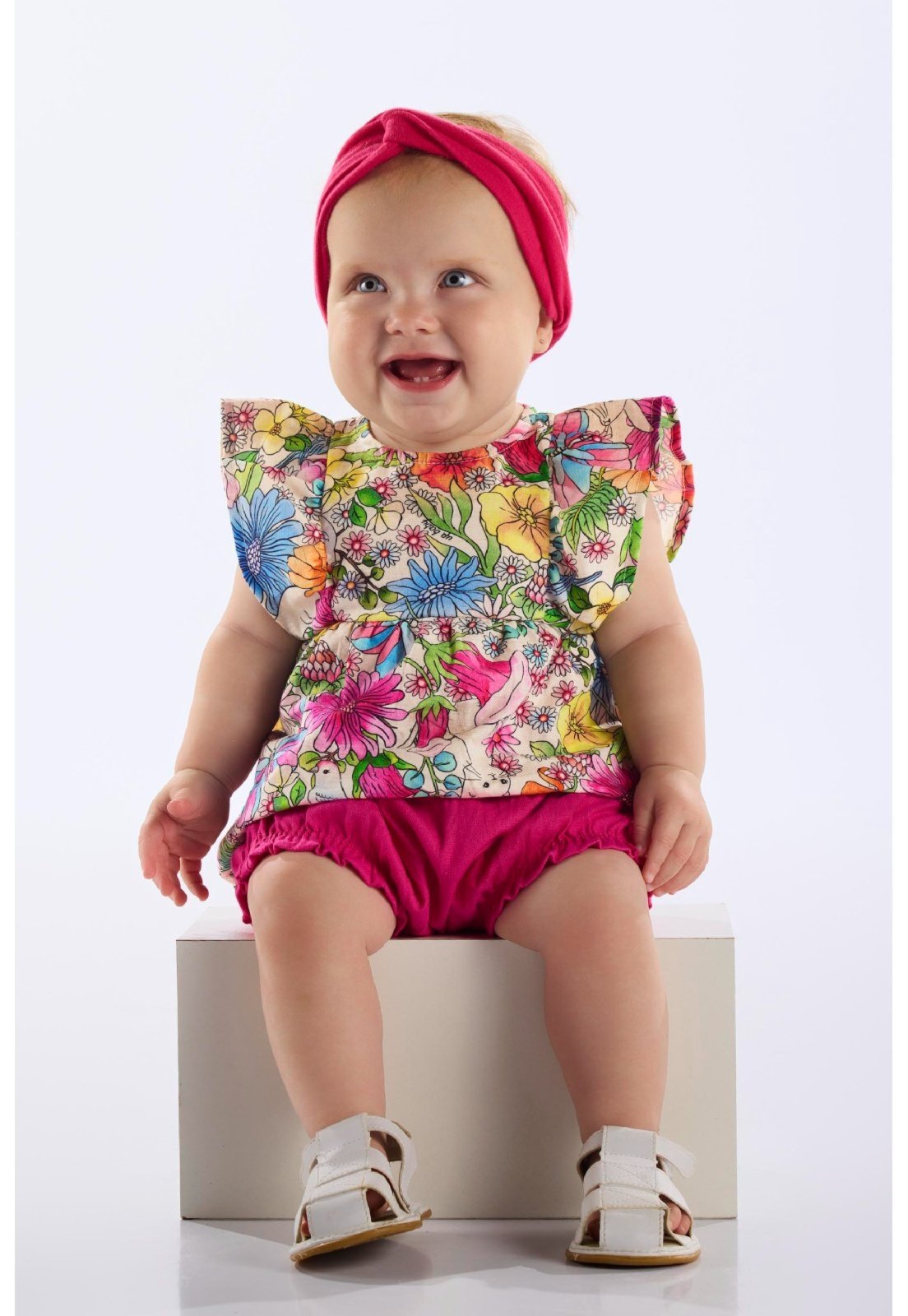 Vista 2 Infantil - Conjunto Blusa e Calcinha Up Baby branco Up Baby branco